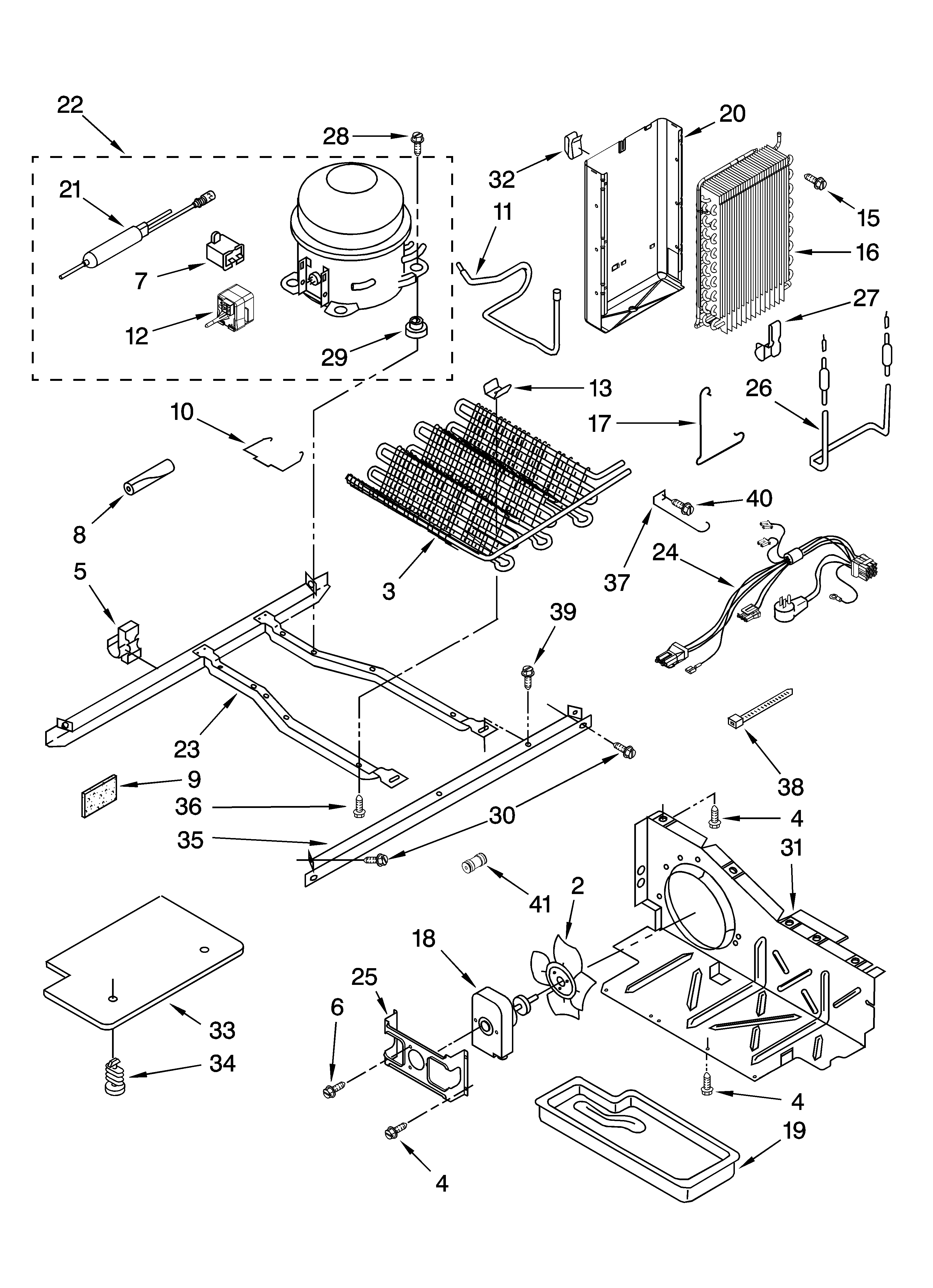 Whirlpool ED5CHQXKT07 unit parts diagram