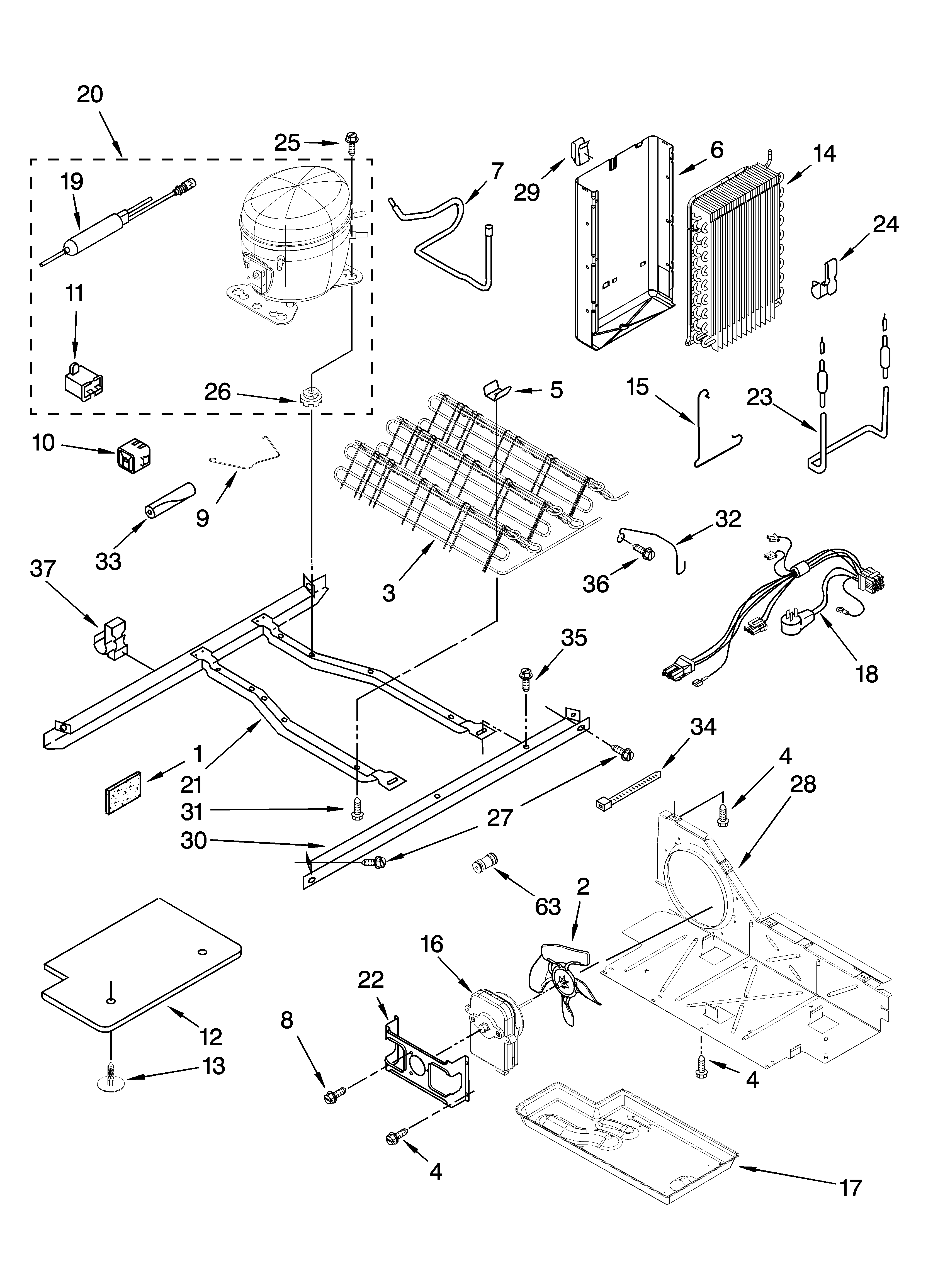 Whirlpool ED5FHAXSL03 unit parts diagram