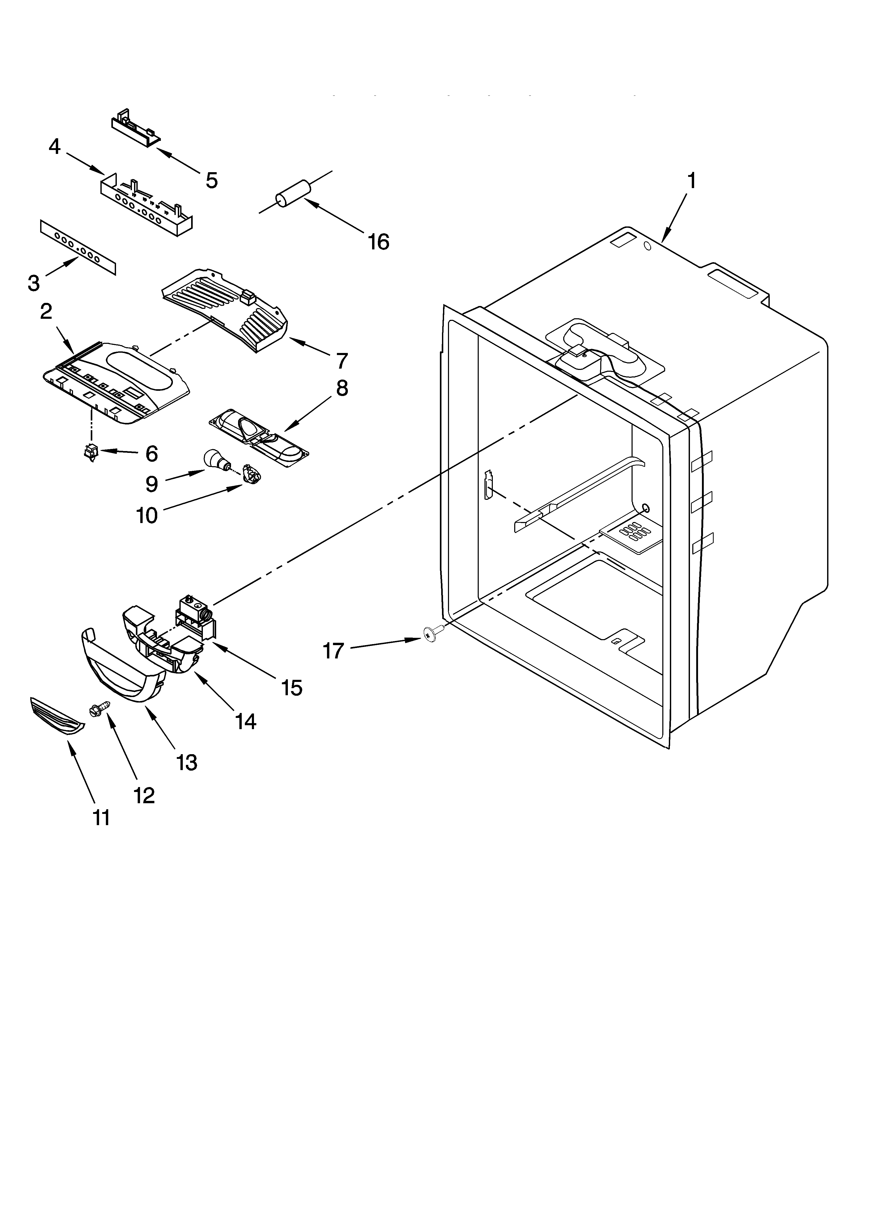 Whirlpool GB9SHDXPB12 refrigerator liner parts diagram