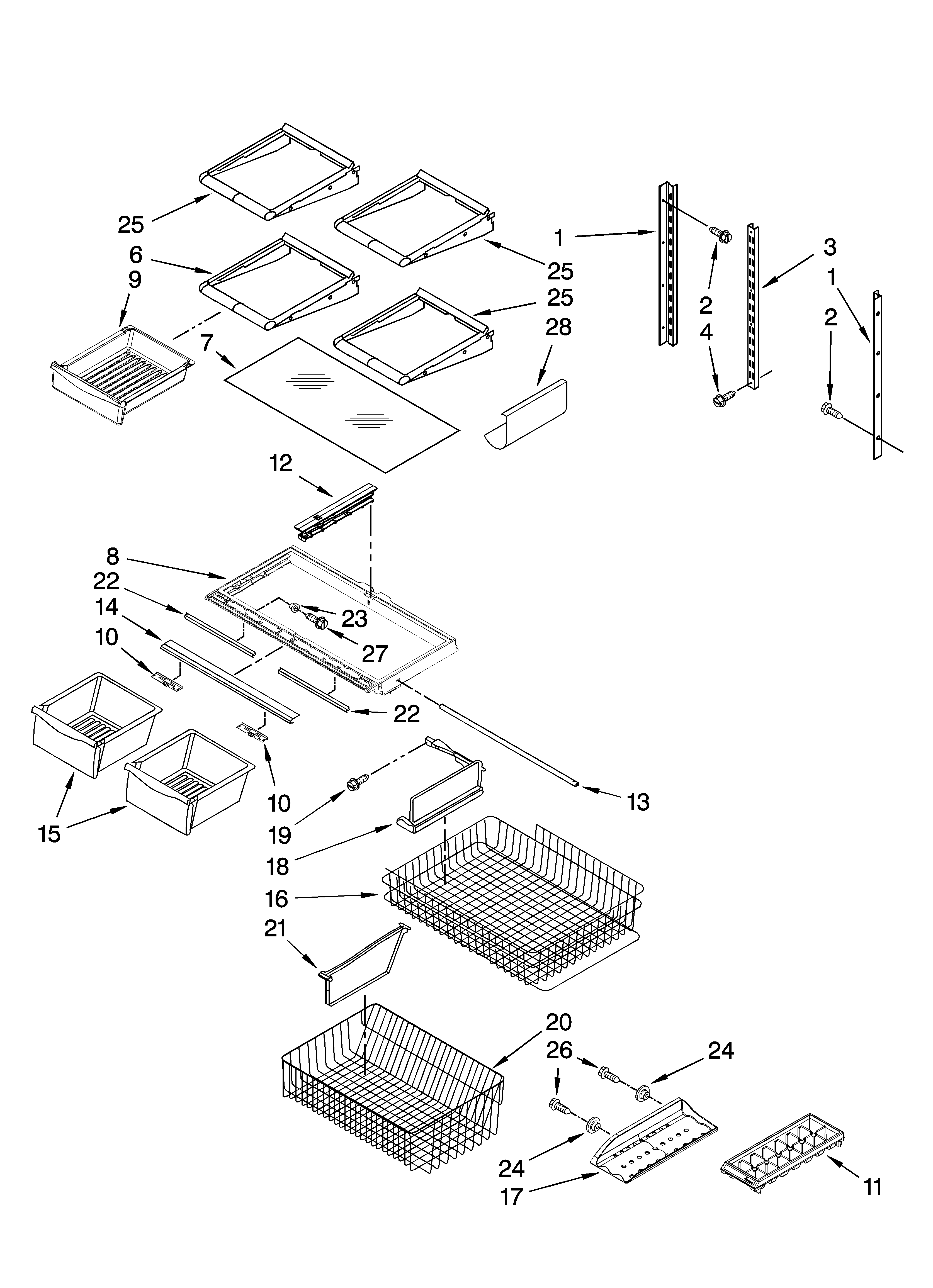 Whirlpool GB9SHDXPB12 shelf parts diagram