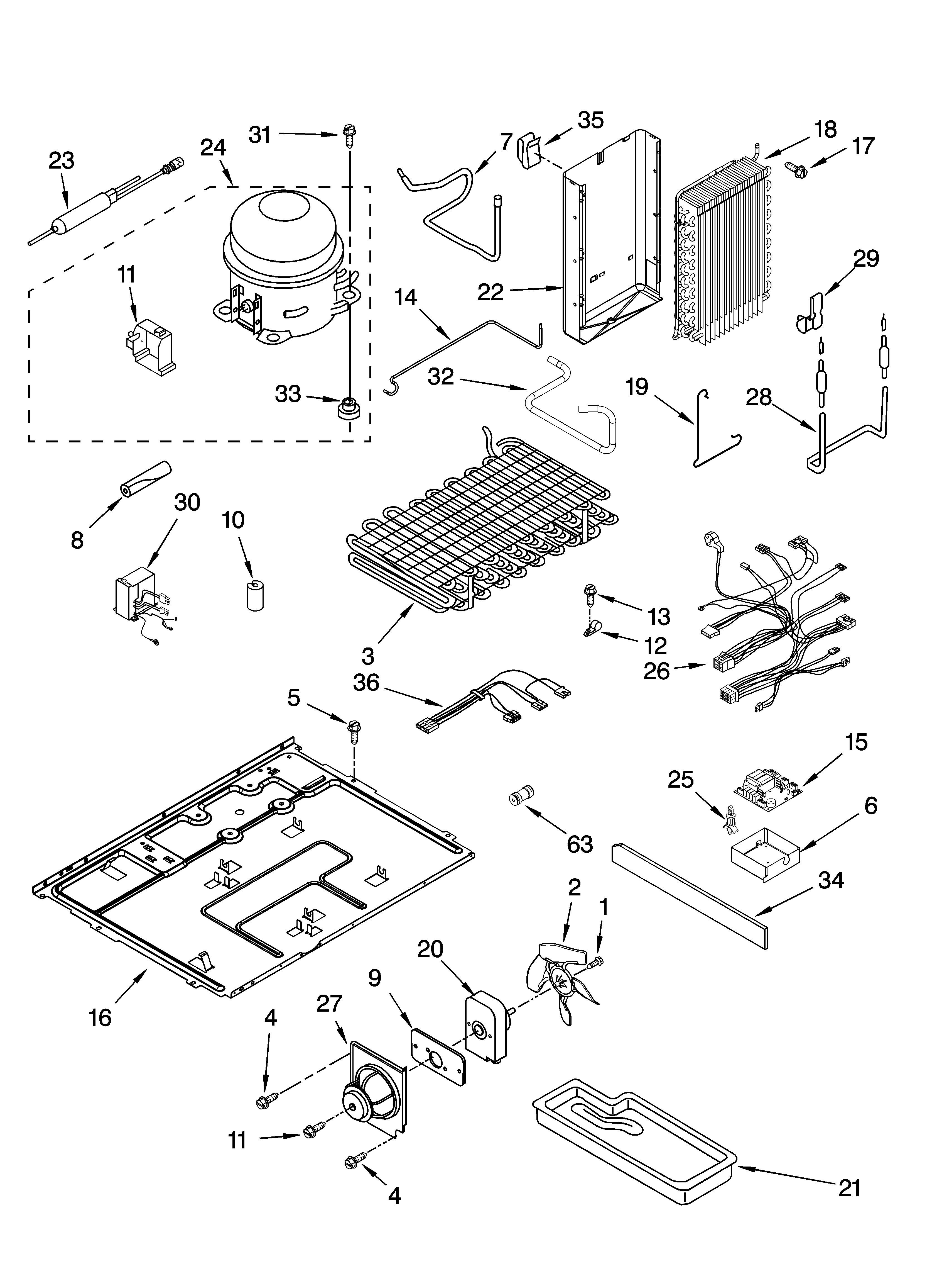 Whirlpool GC3NHAXVB00 unit parts diagram