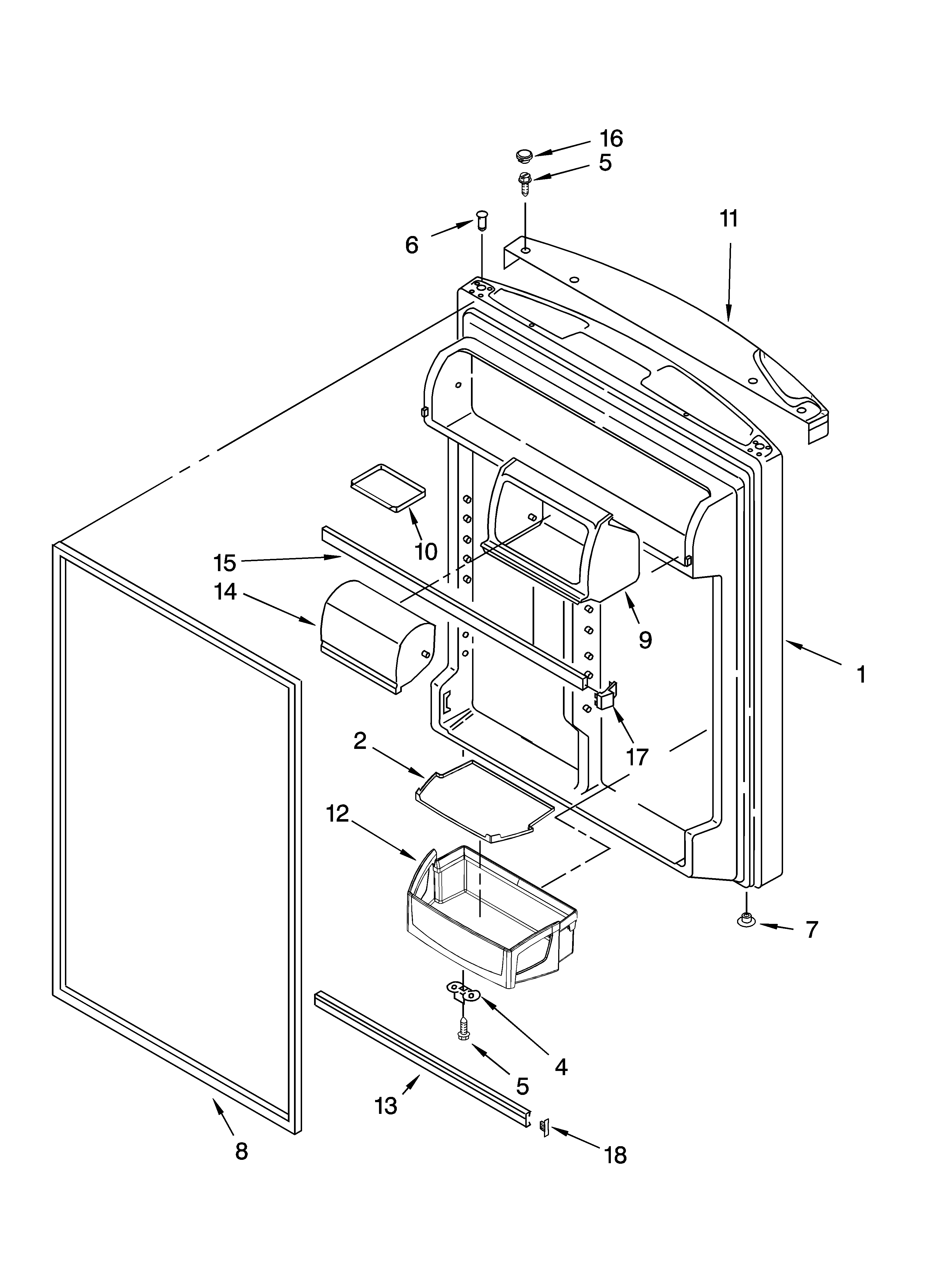 Whirlpool GR9FHMXVB00 refrigerator door parts diagram