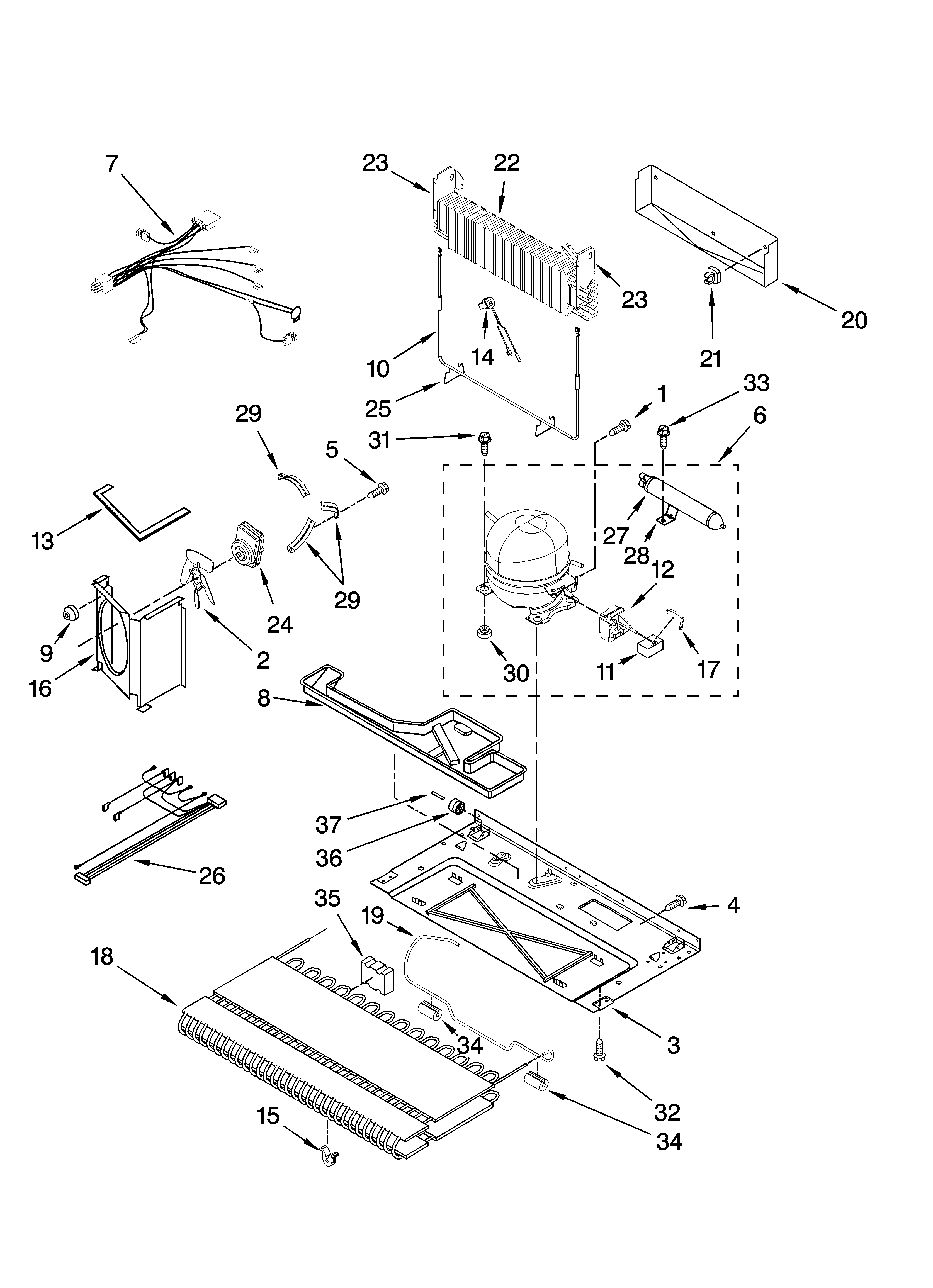 Whirlpool GX5FHDXTB11 unit parts diagram