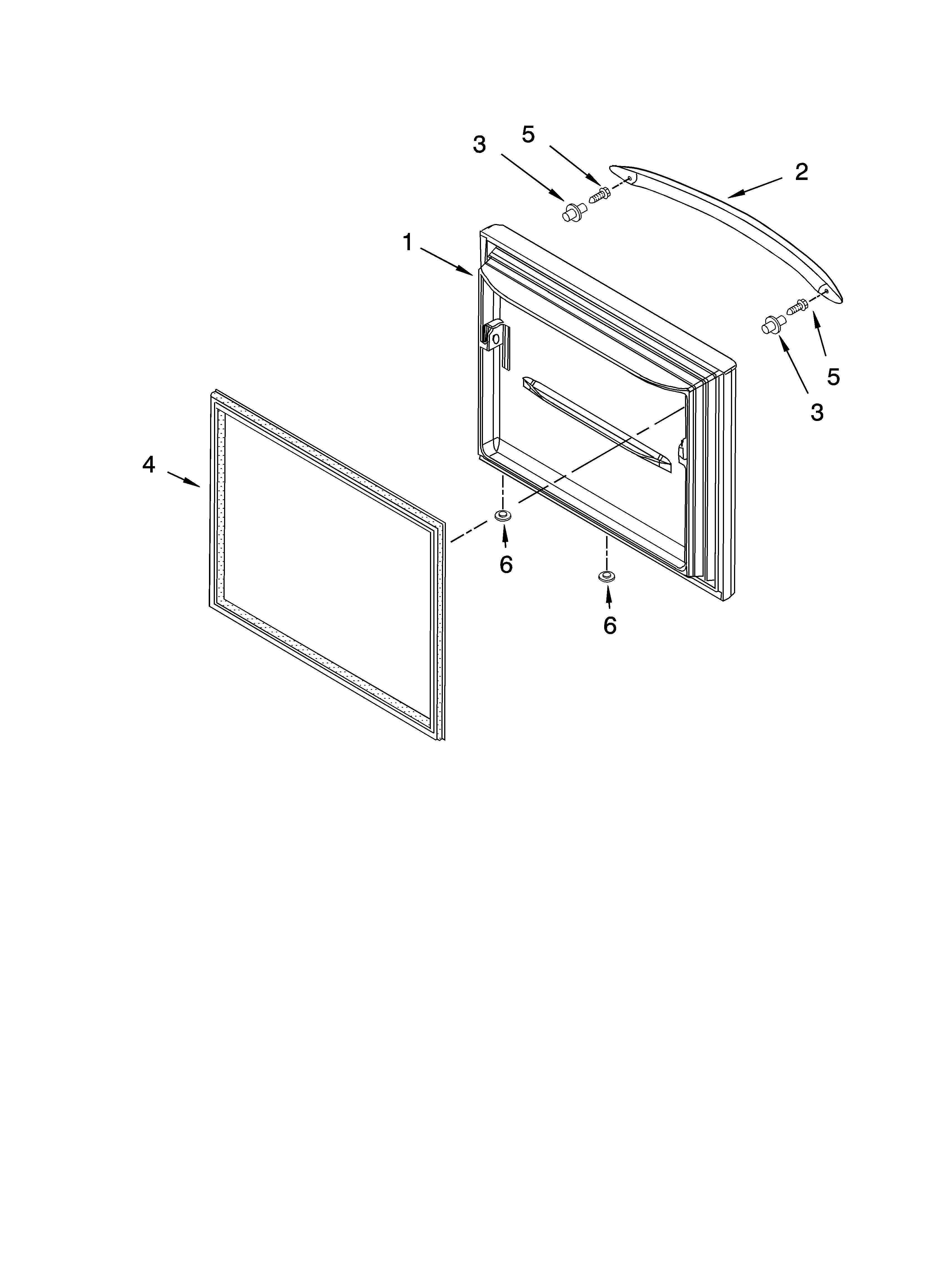 Whirlpool GX5FHDXTB11 freezer door parts diagram