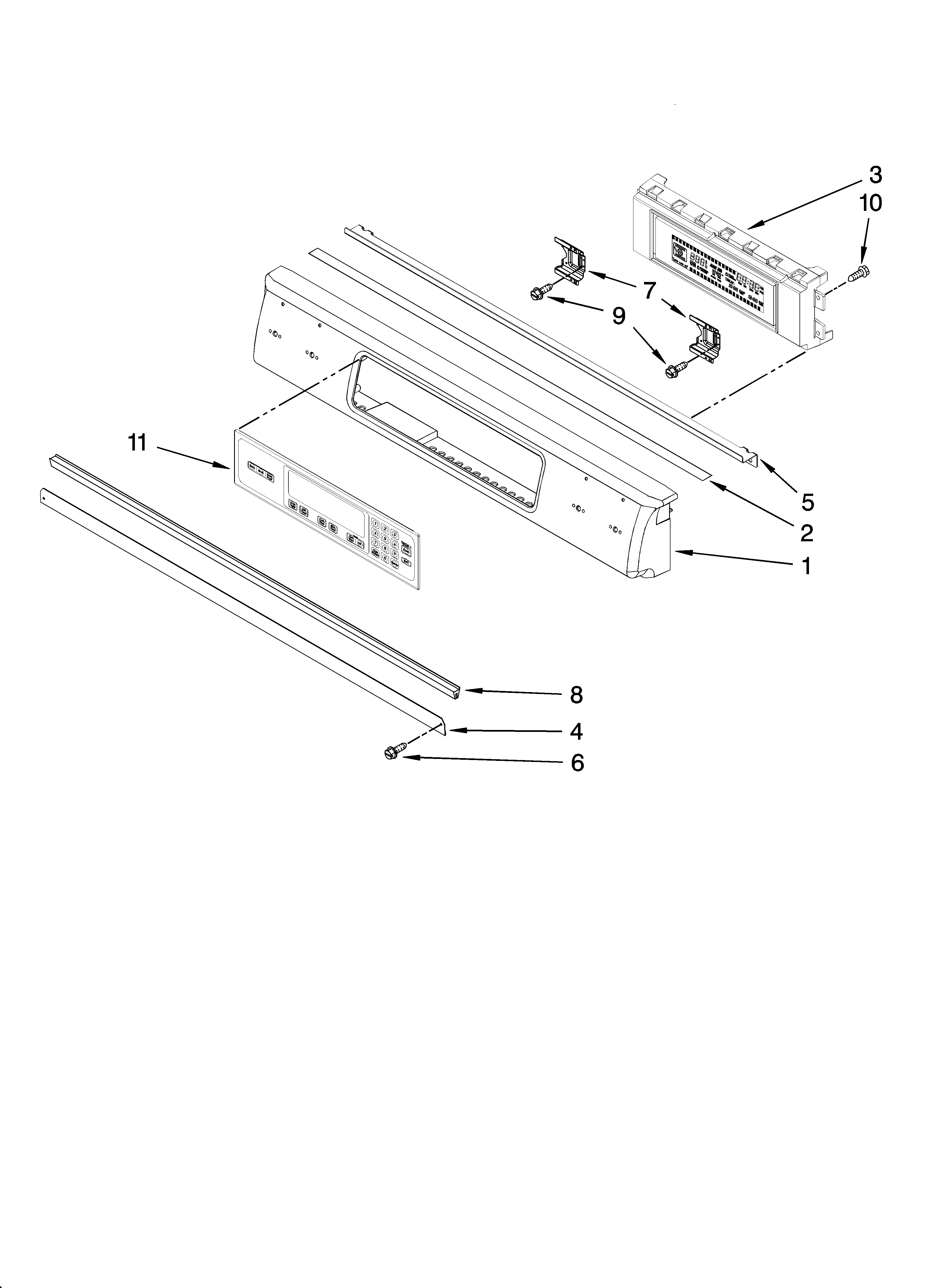 KitchenAid KESS908SPB01 control panel parts diagram