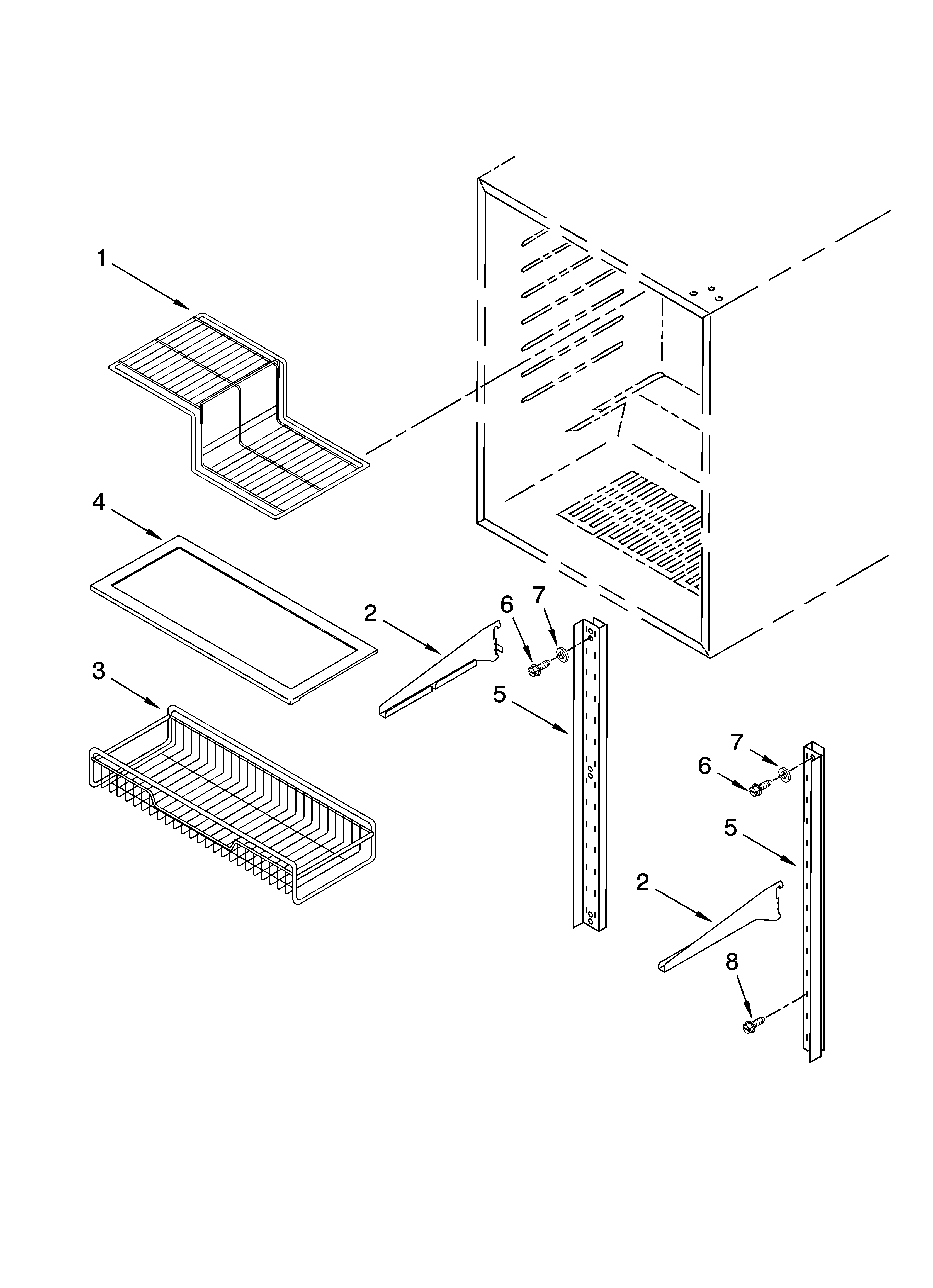 KitchenAid KURO24RSBX01 shelf parts diagram