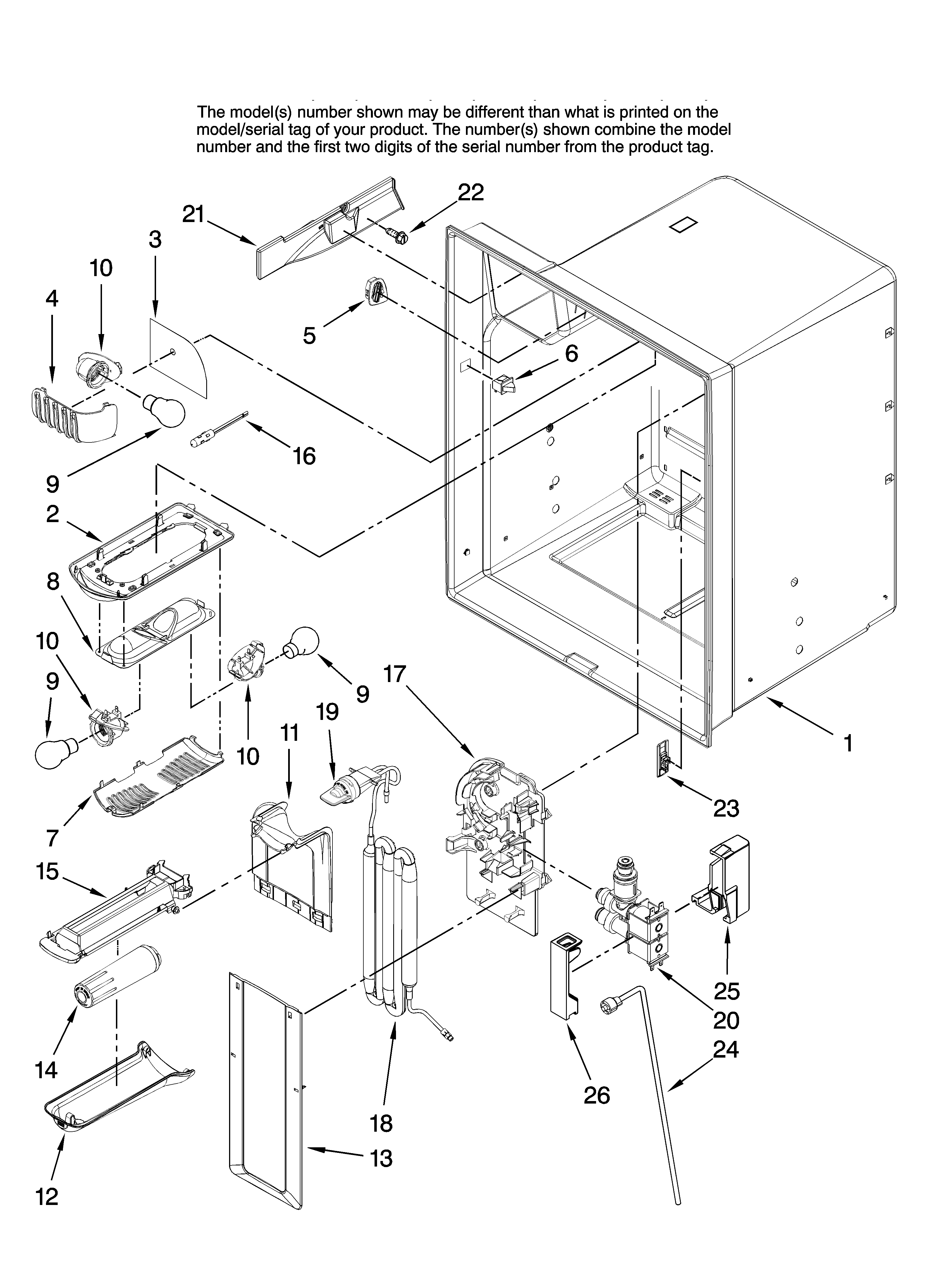 Jenn-Air JFI2089AEP10 refrigerator liner parts diagram