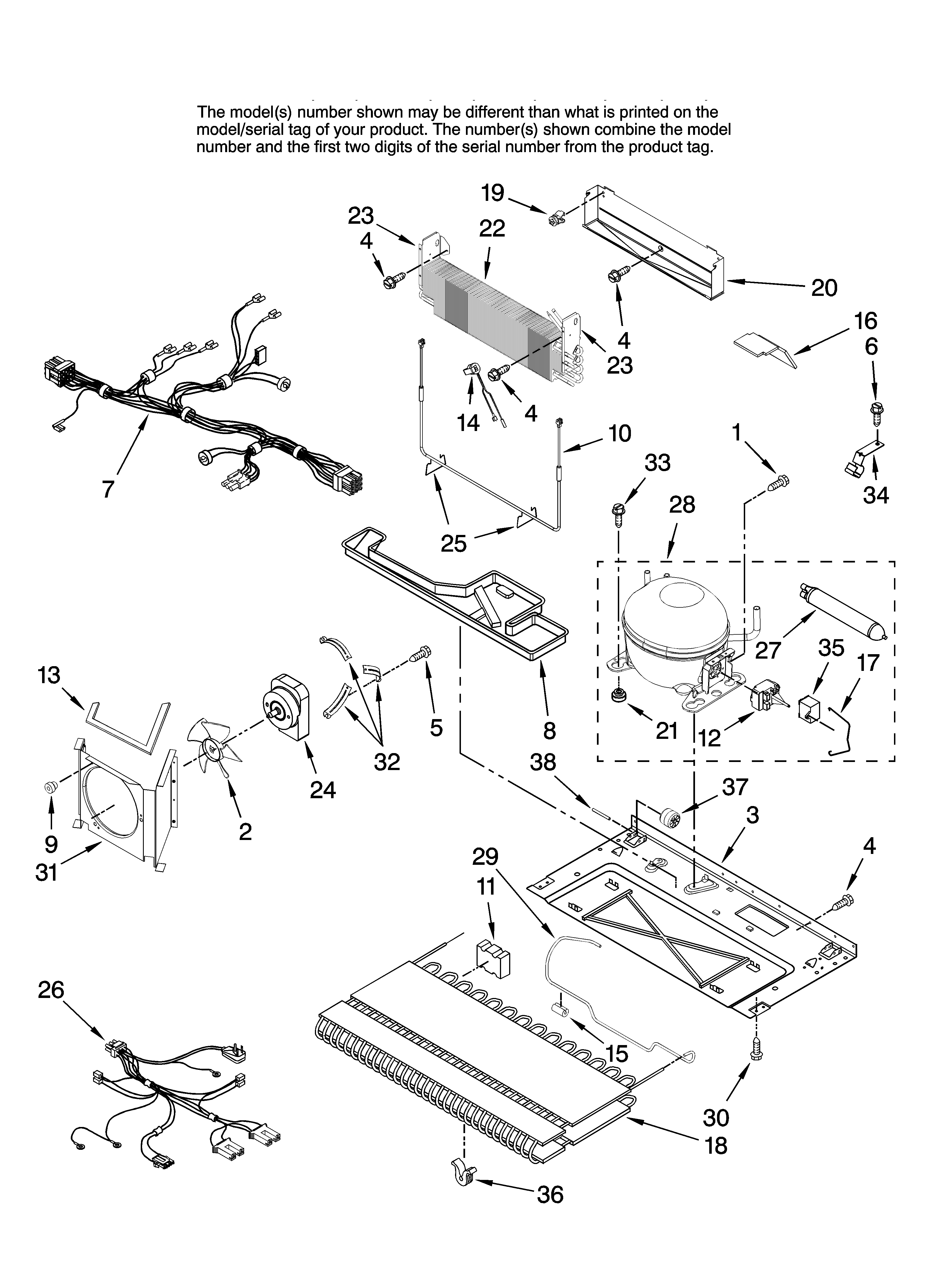 Jenn-Air JFI2089AEP10 unit parts, optional parts (not included) diagram