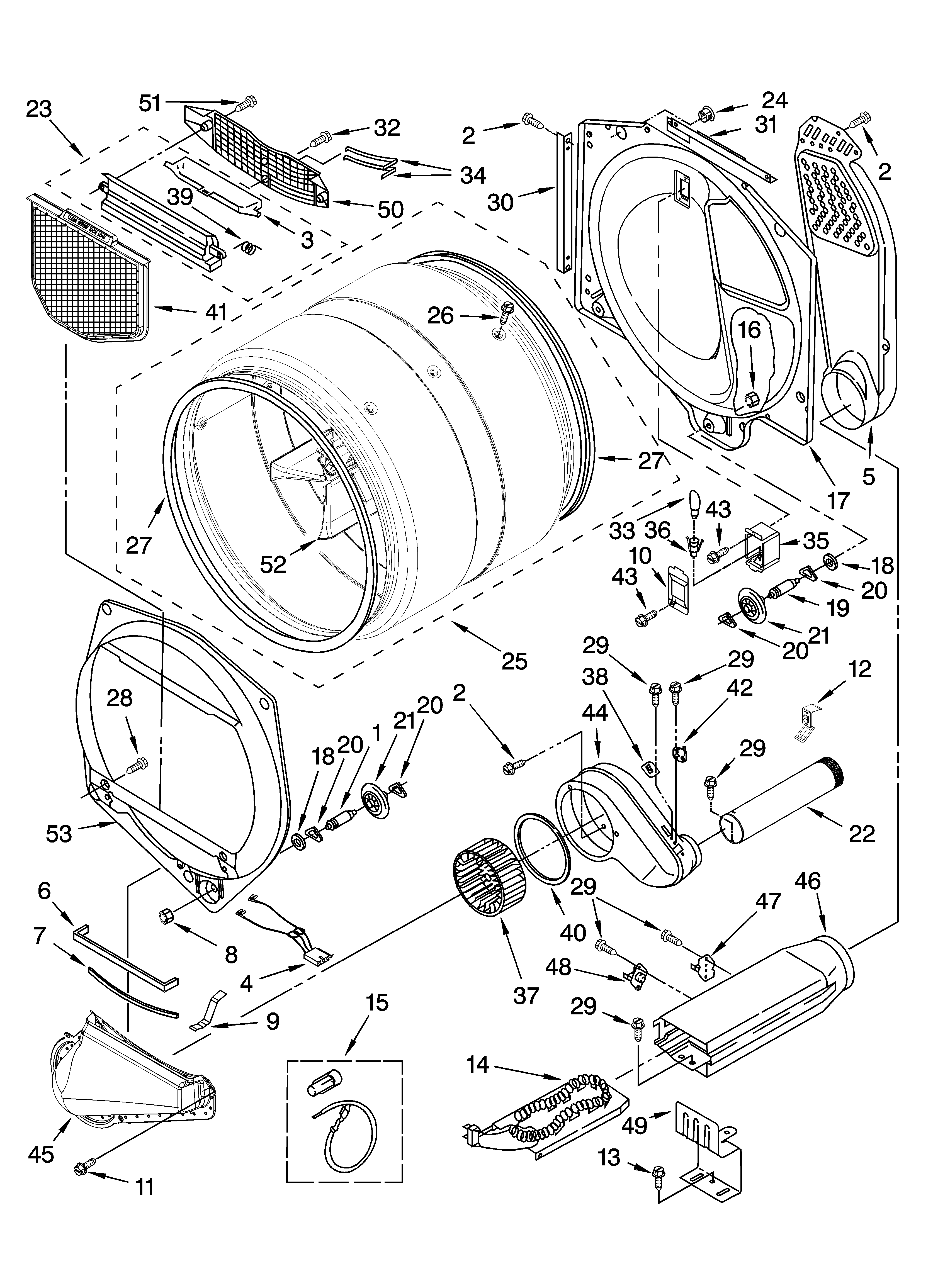 Maytag MED9700SQ0 bulkhead parts diagram