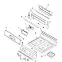 Maytag MGR4452BDS control panel/top assembly diagram