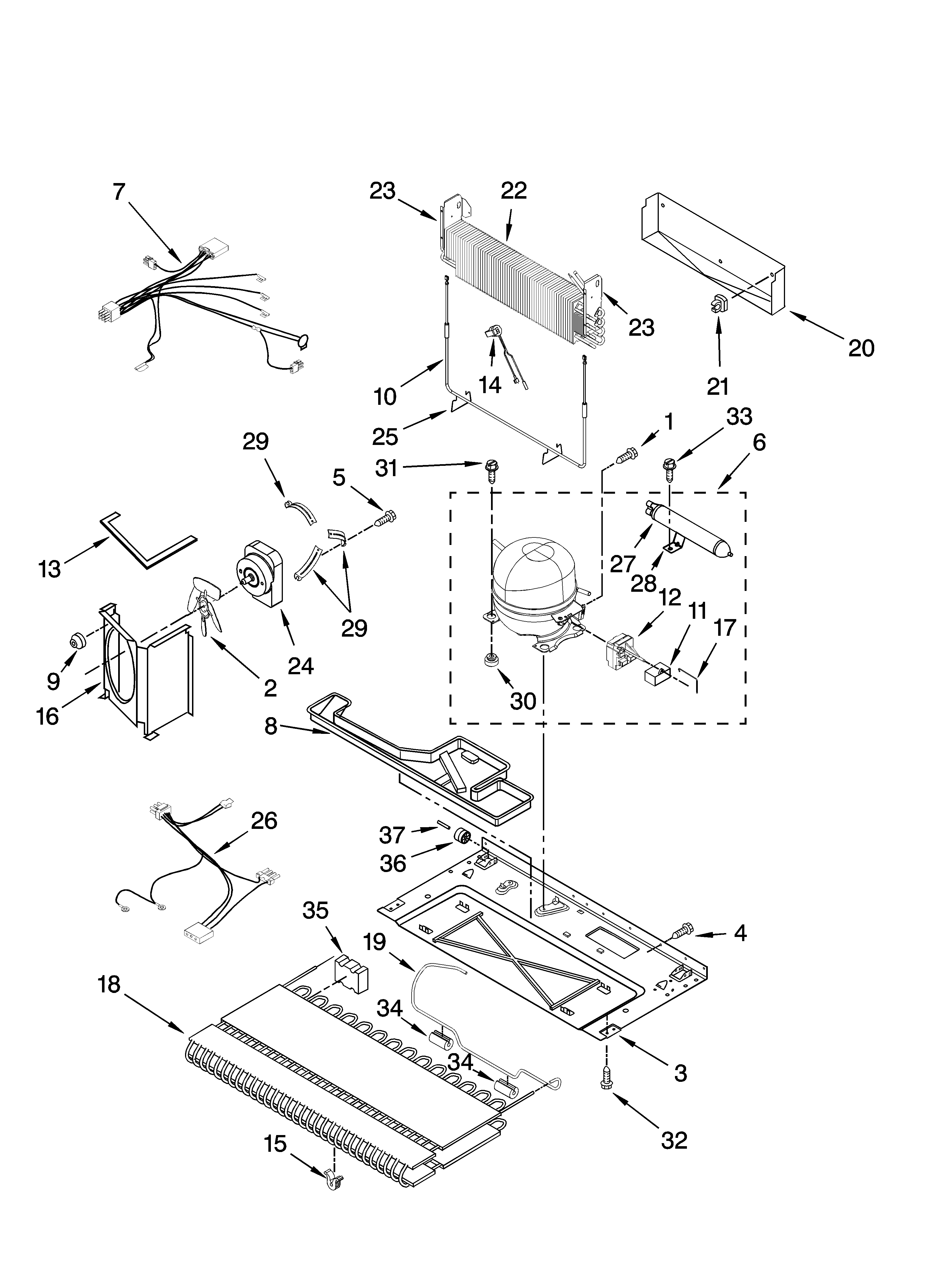 Whirlpool GX5FHTXTL11 unit parts diagram