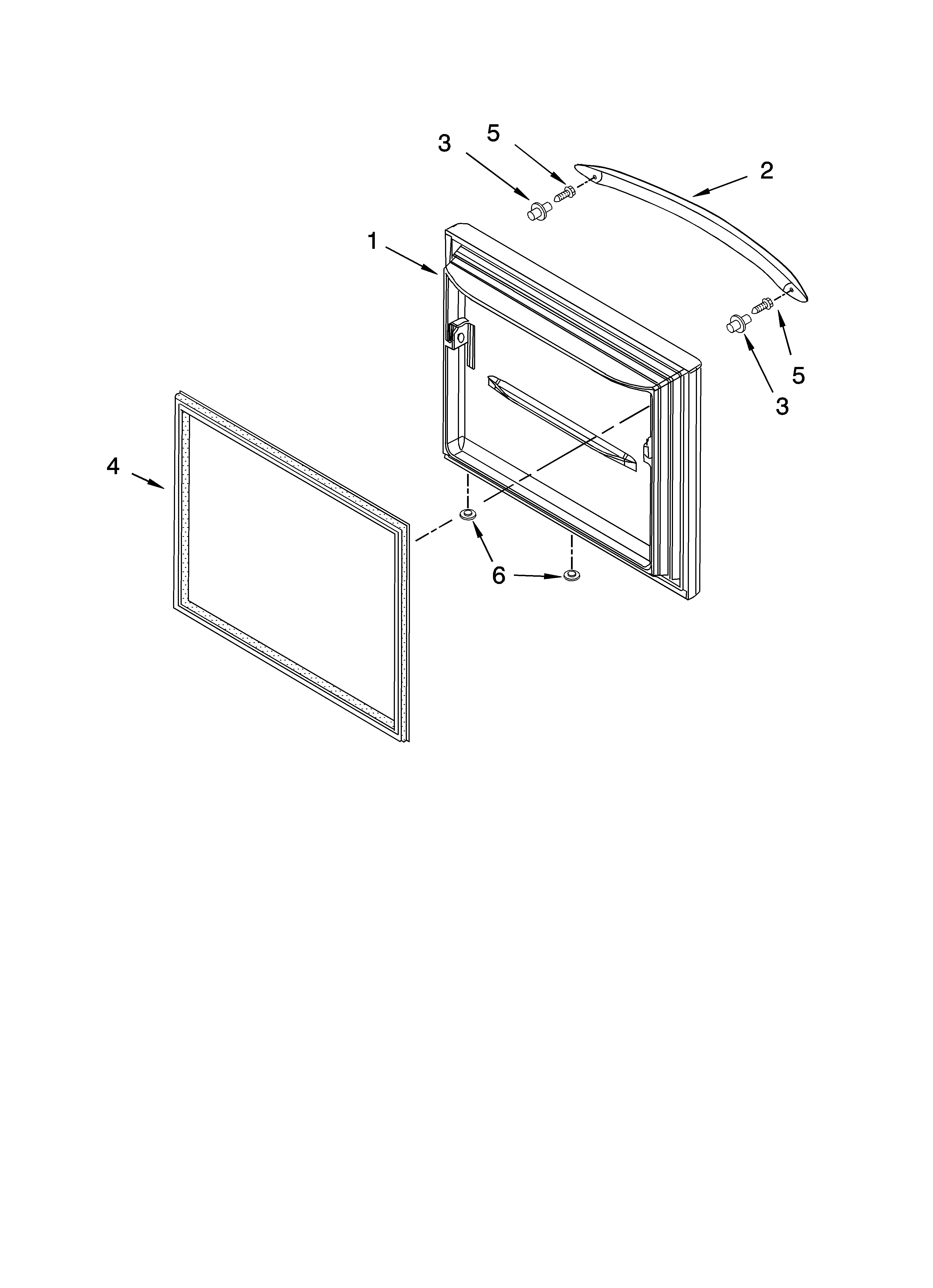 Whirlpool GX5FHTXTL11 freezer door parts diagram
