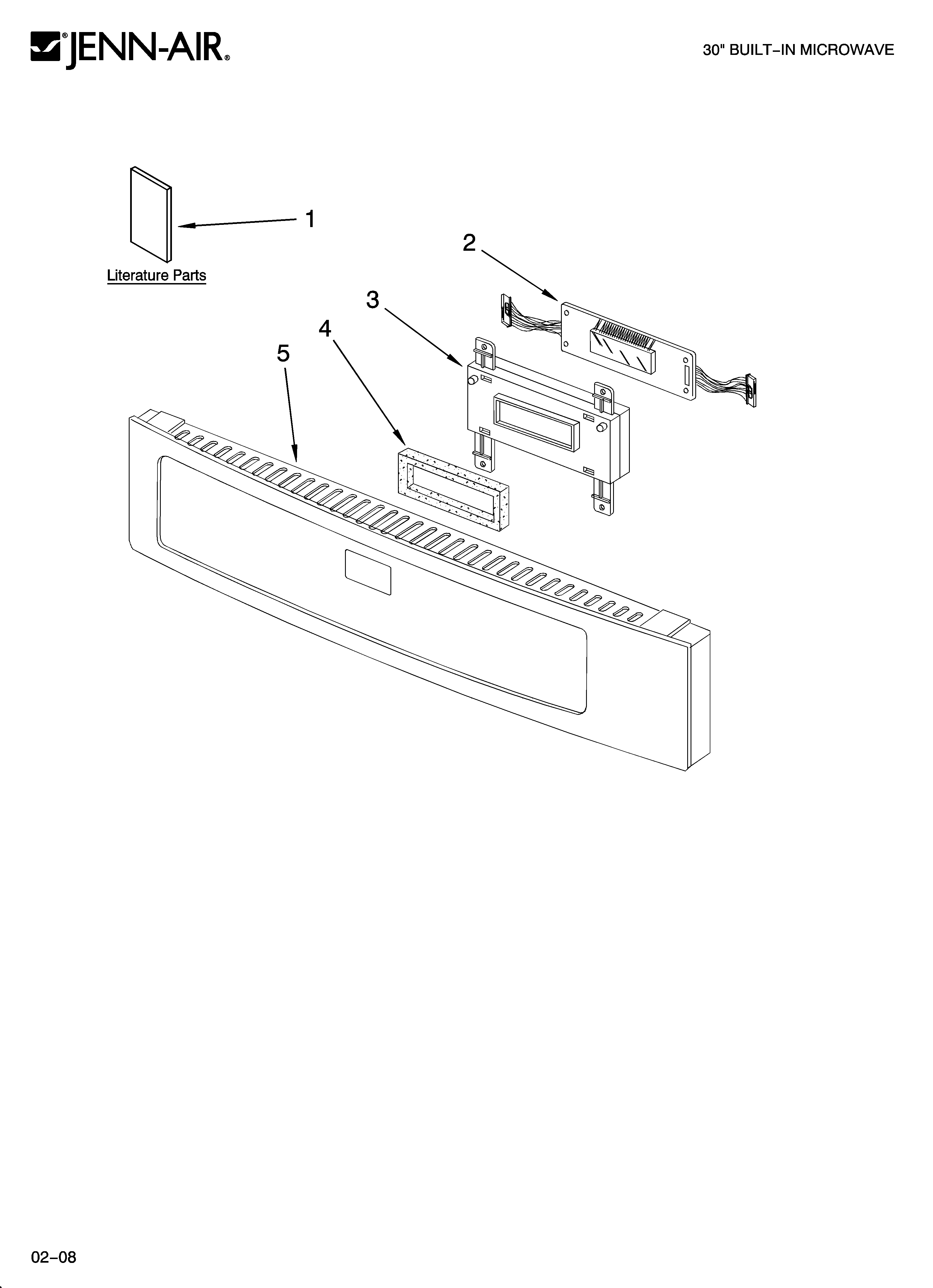 Jenn-Air JMC8130DDR10 control panel parts diagram