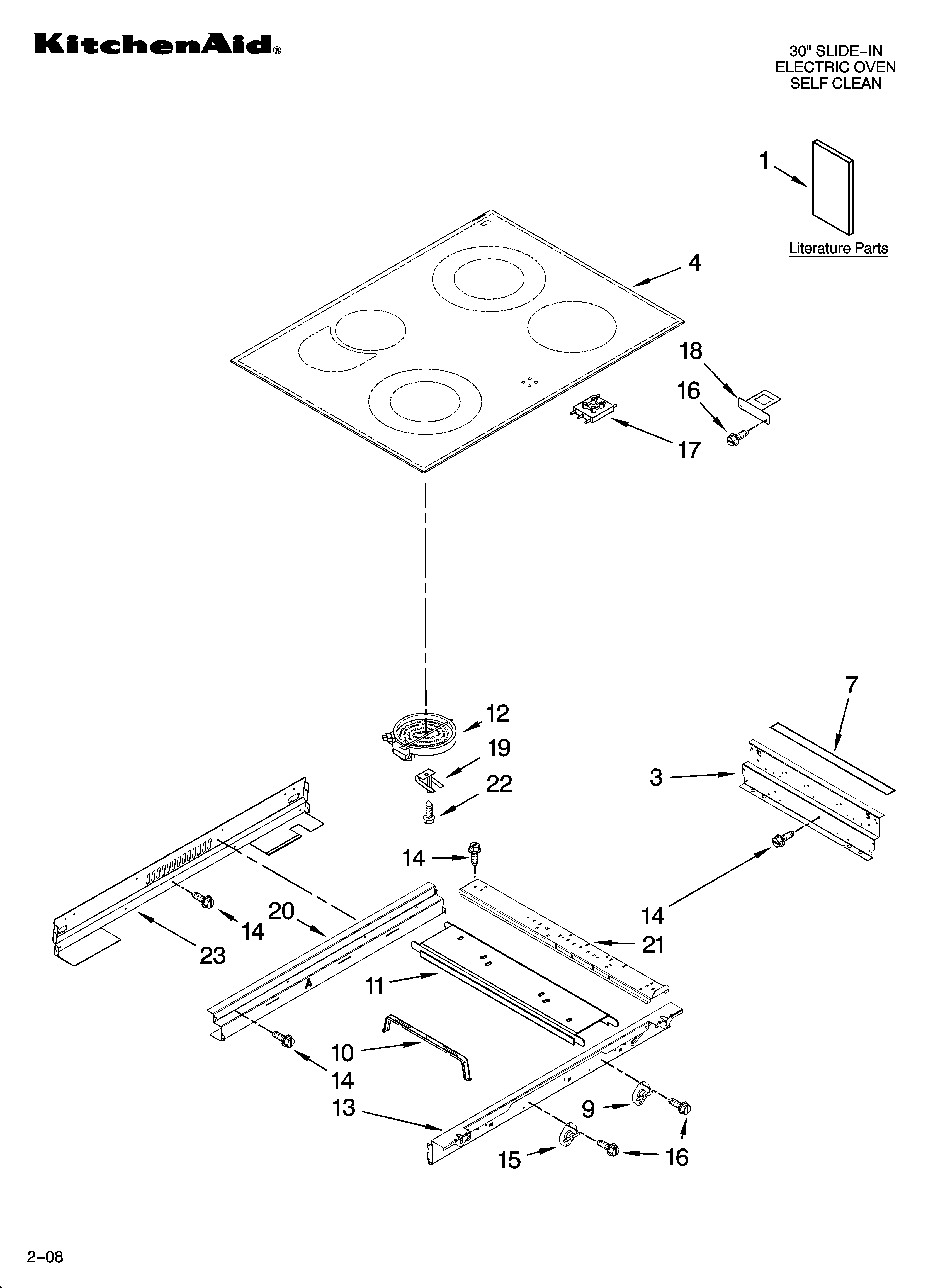 KitchenAid KESS907SWW01 cooktop parts diagram