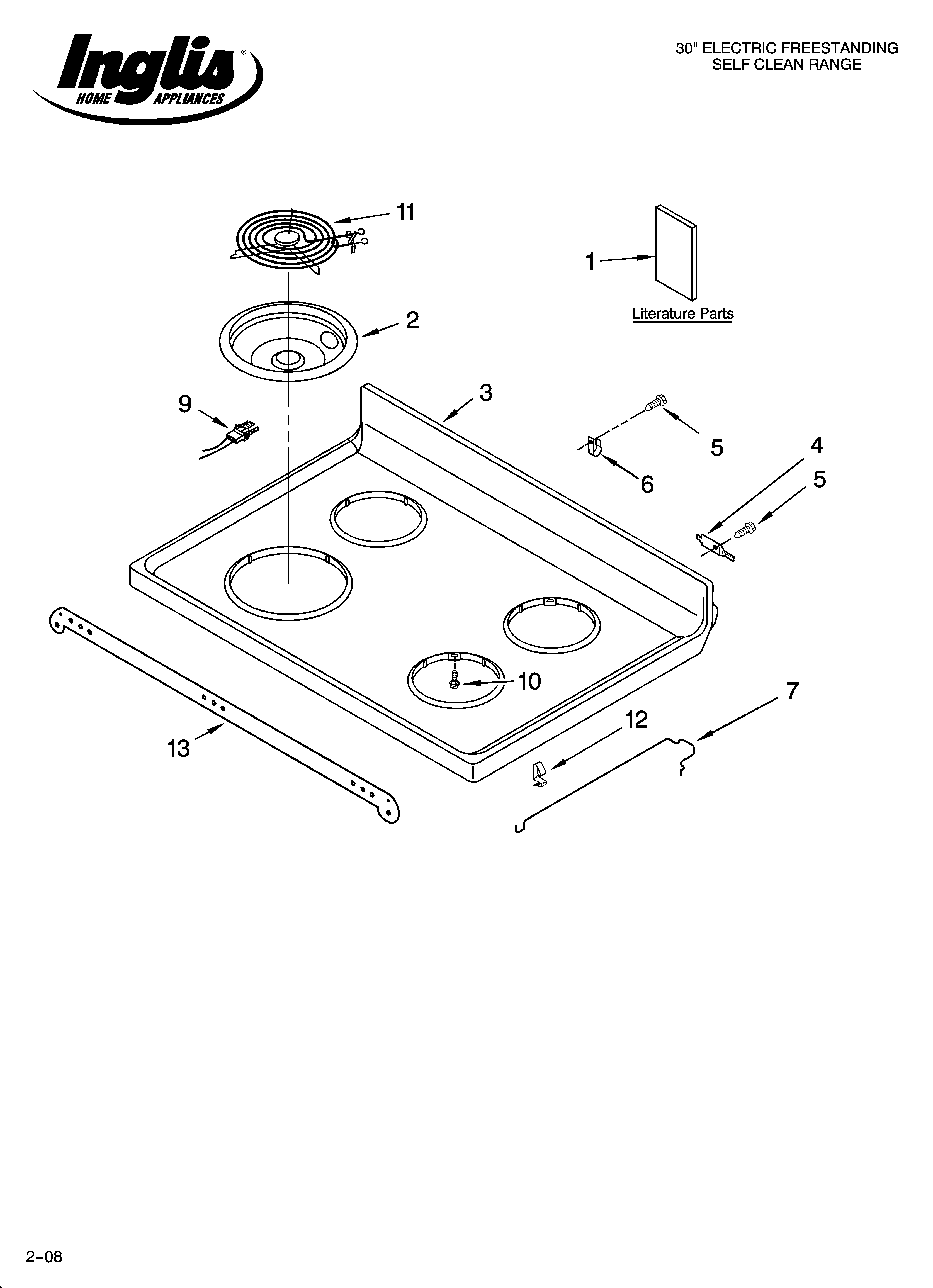 Inglis IRP33803 cooktop parts diagram