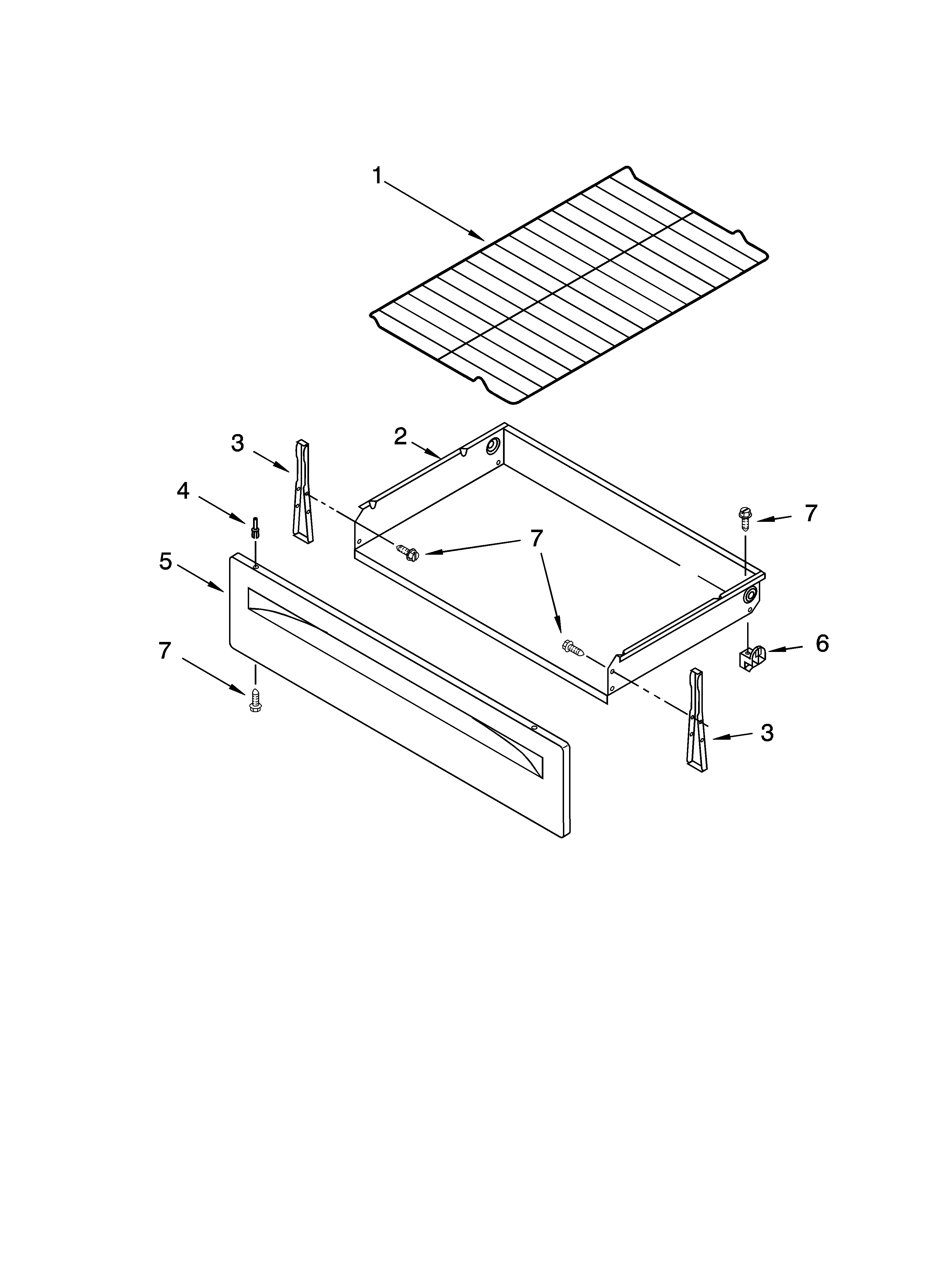 Inglis IRP33803 drawer & broiler parts diagram