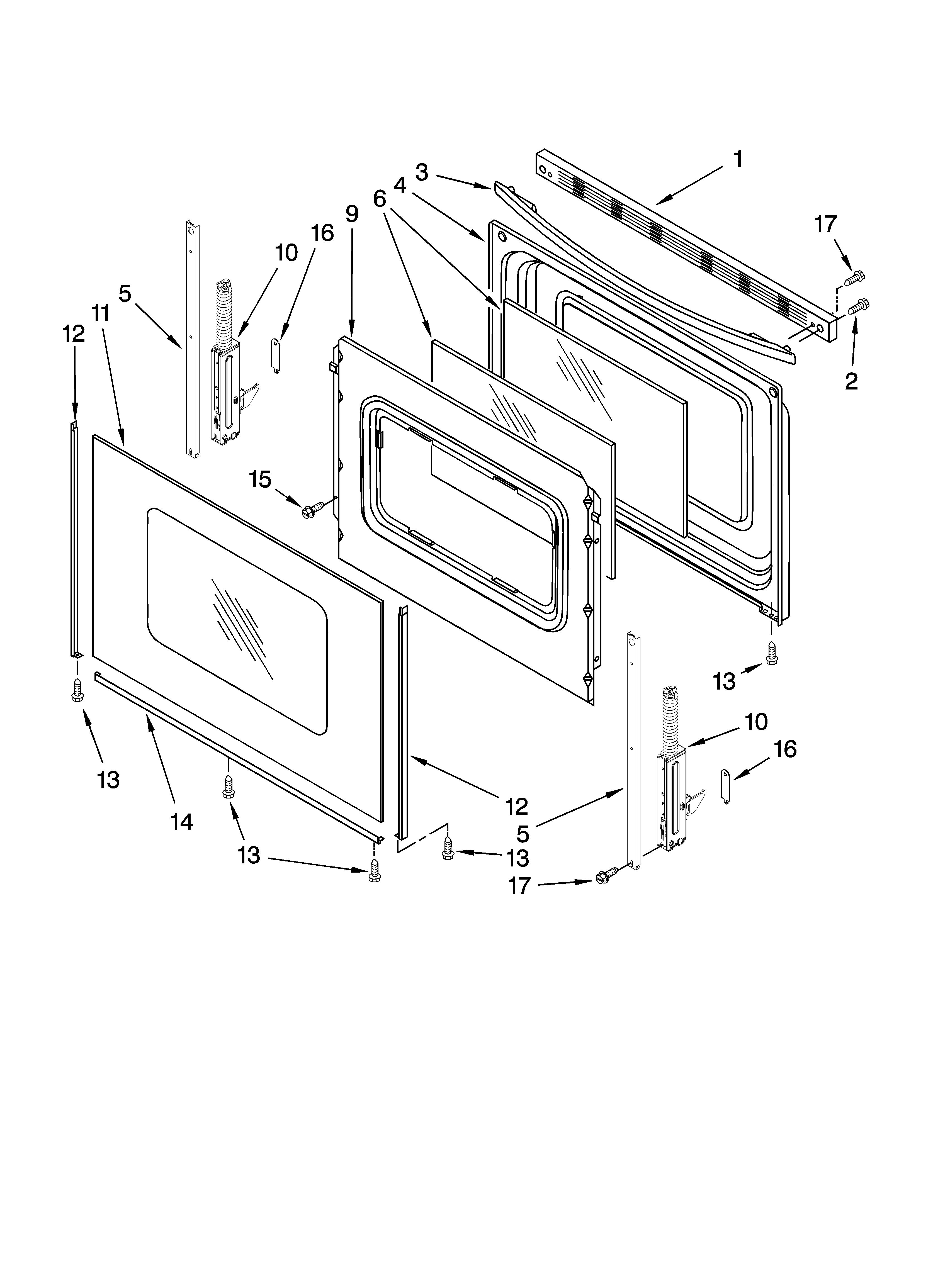Whirlpool WERE3000SB2 door parts, optional parts diagram