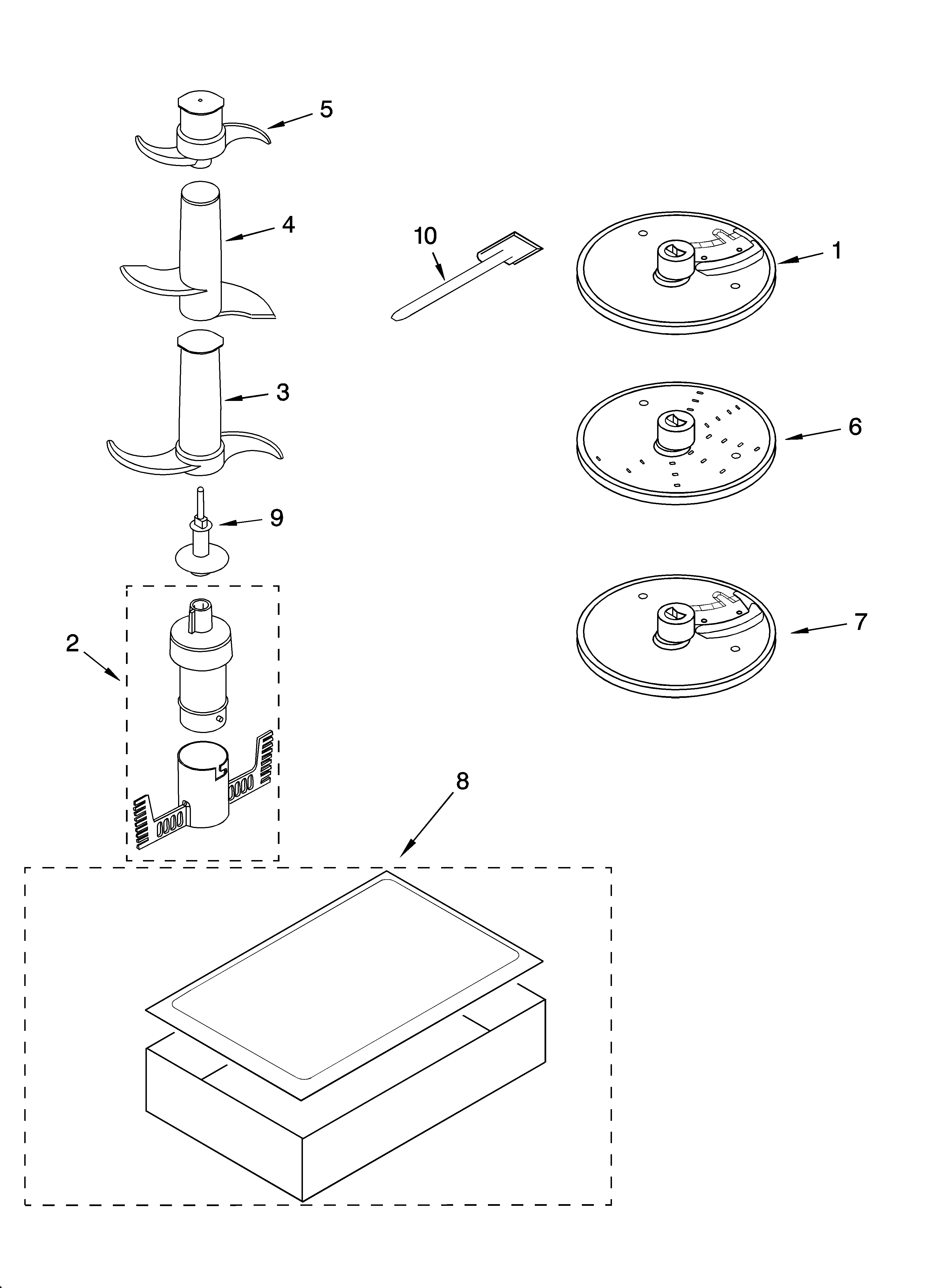 KitchenAid KPFP850PM0 attachment parts and accessories diagram