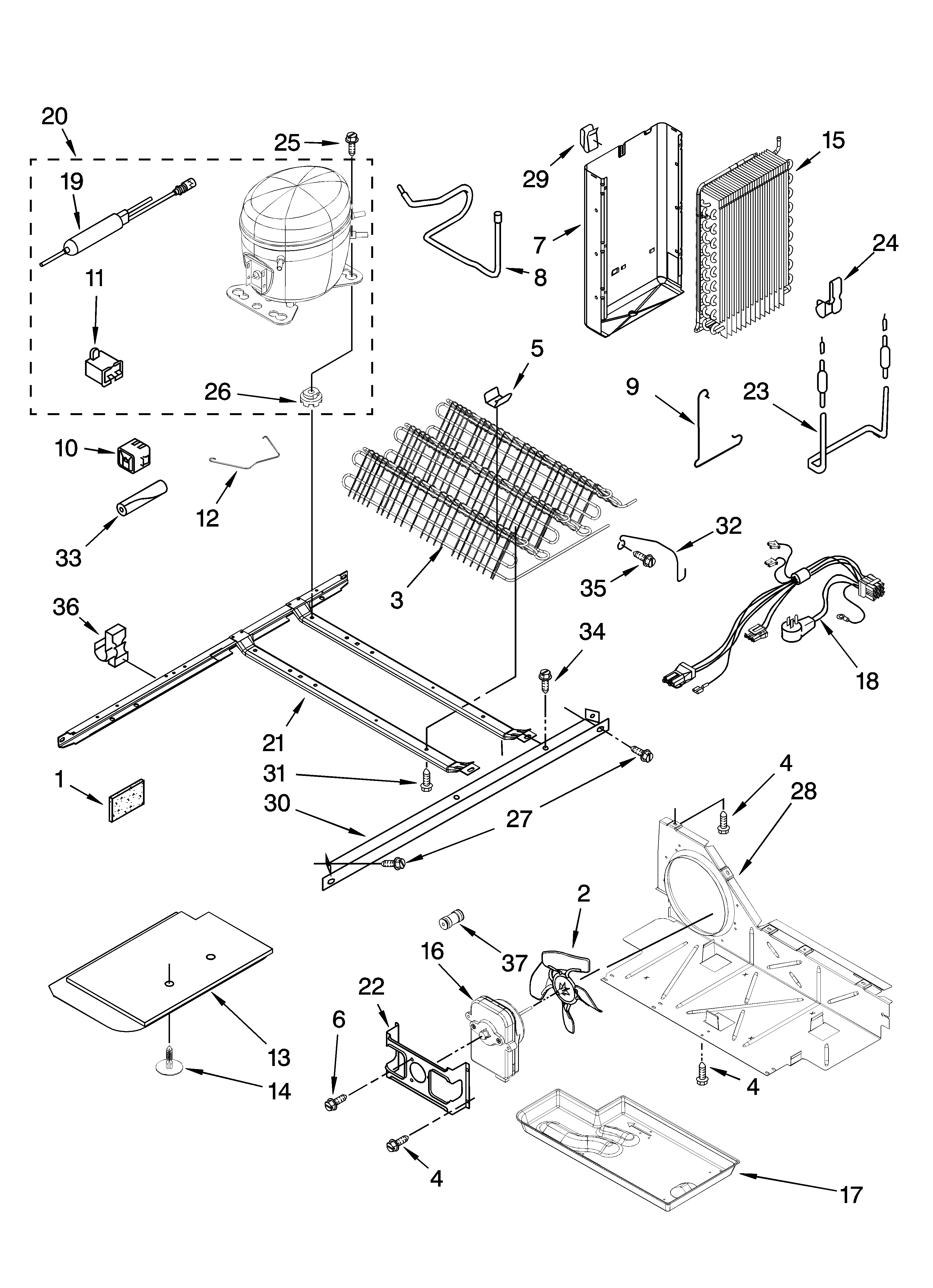 Whirlpool ED2FHAXSB05 unit parts diagram