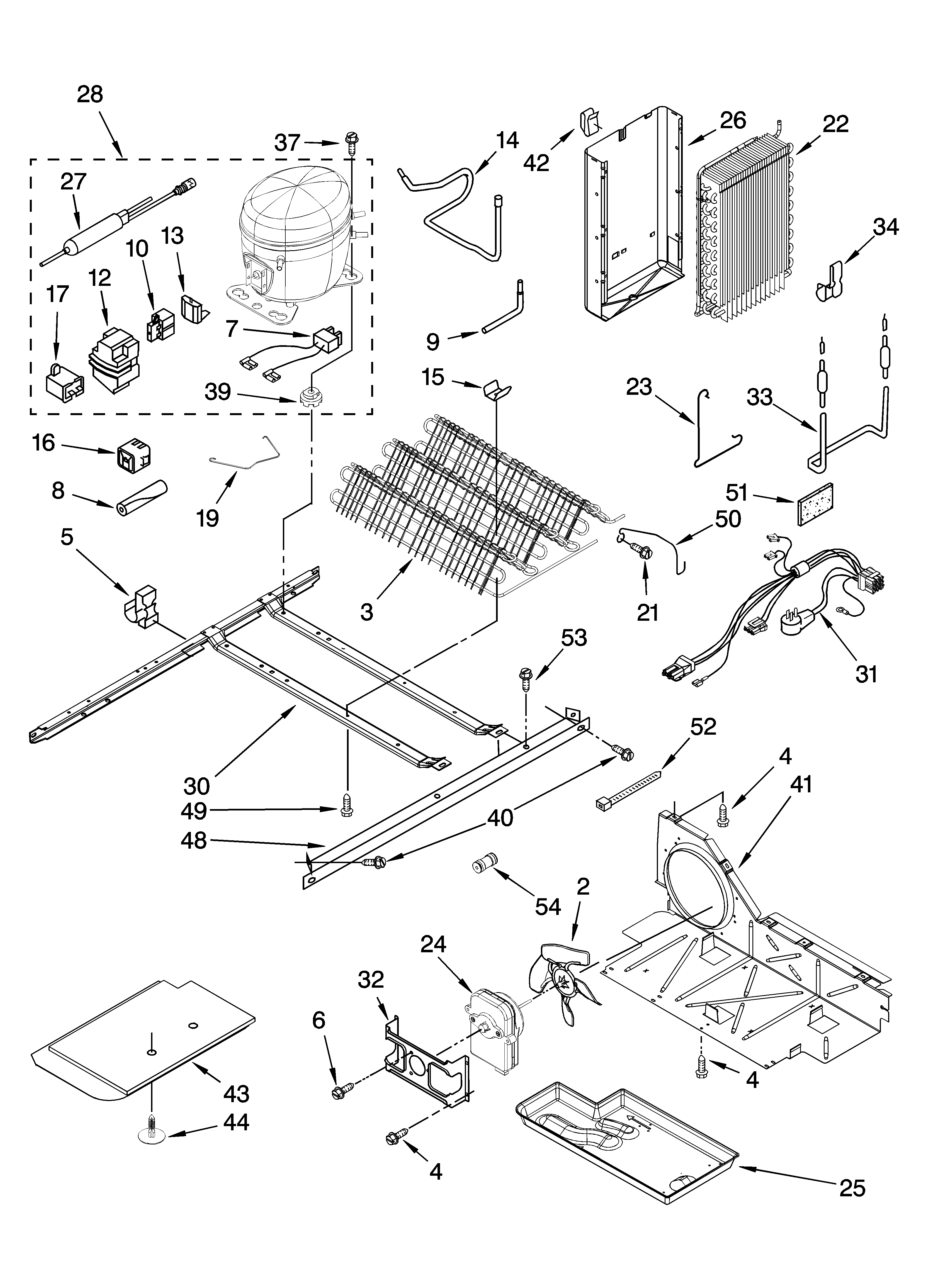 Whirlpool ED5FHEXST03 unit parts diagram