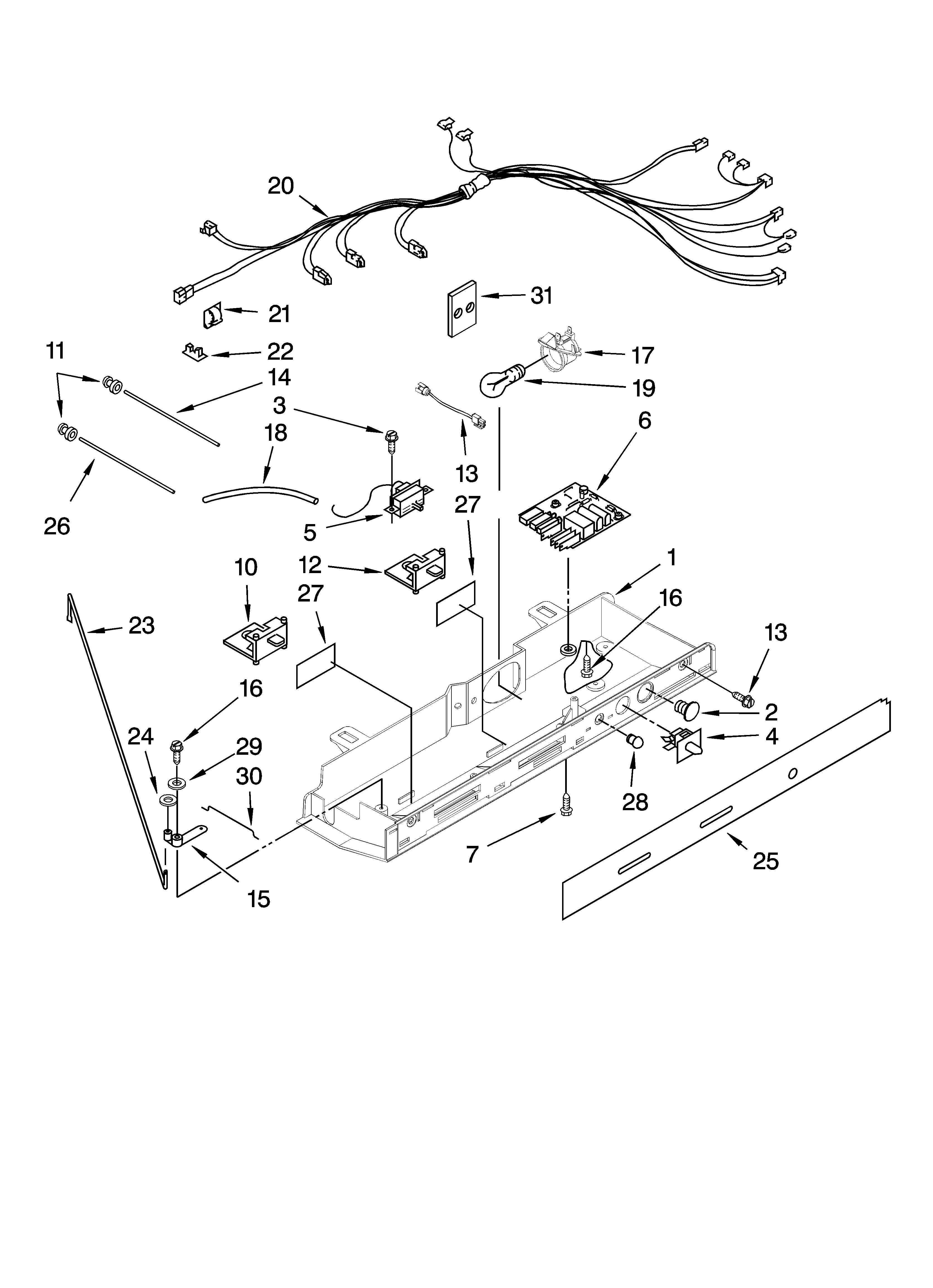 Whirlpool ED5FHEXST03 control parts diagram