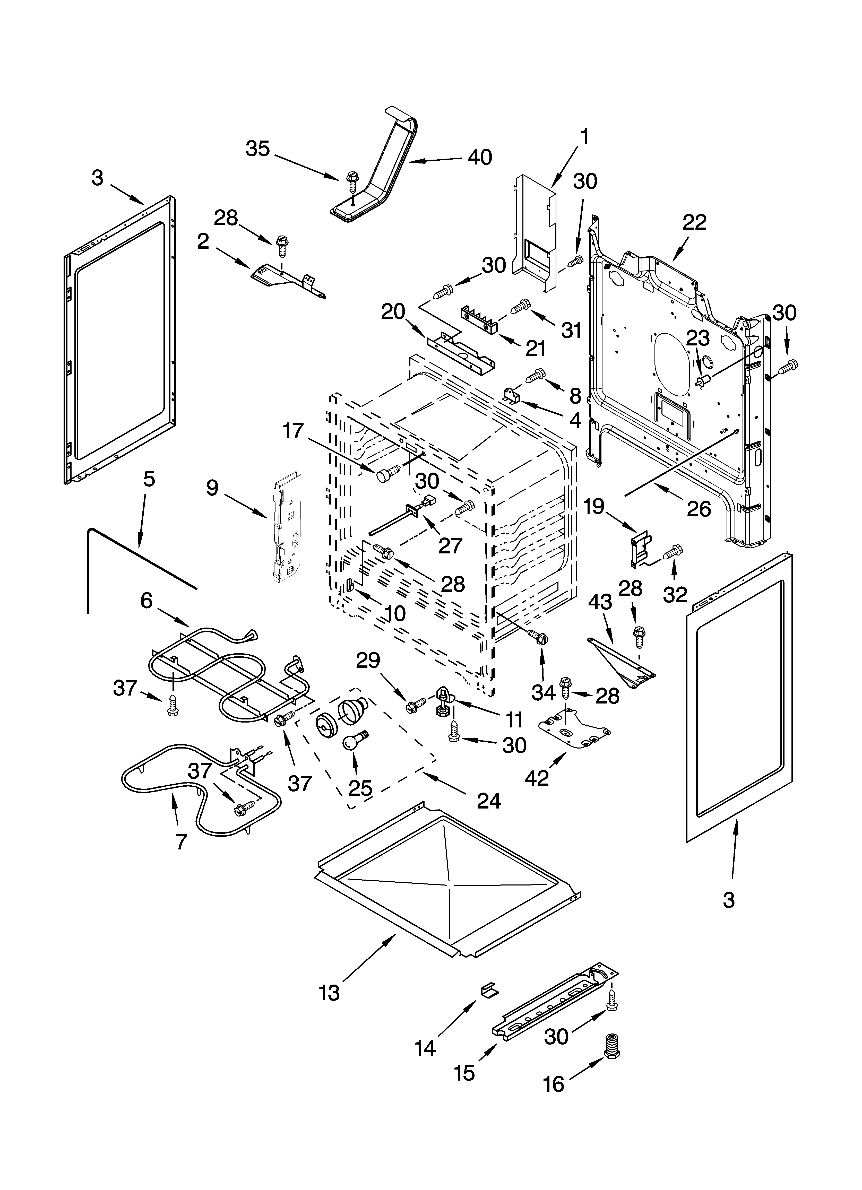 Inglis IRE82304 chassis parts diagram