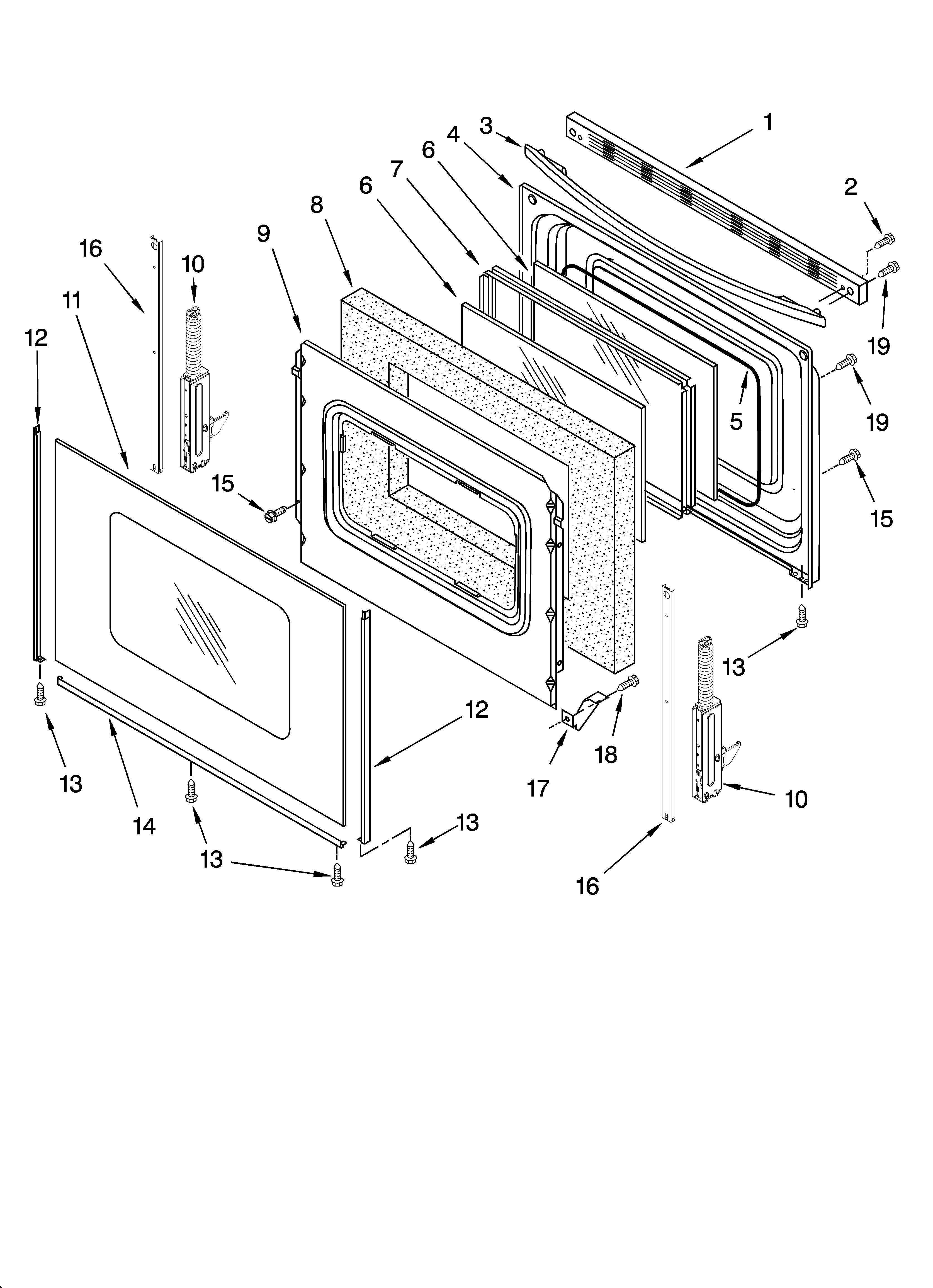 Whirlpool WERC4101SB3 door parts, optional parts diagram