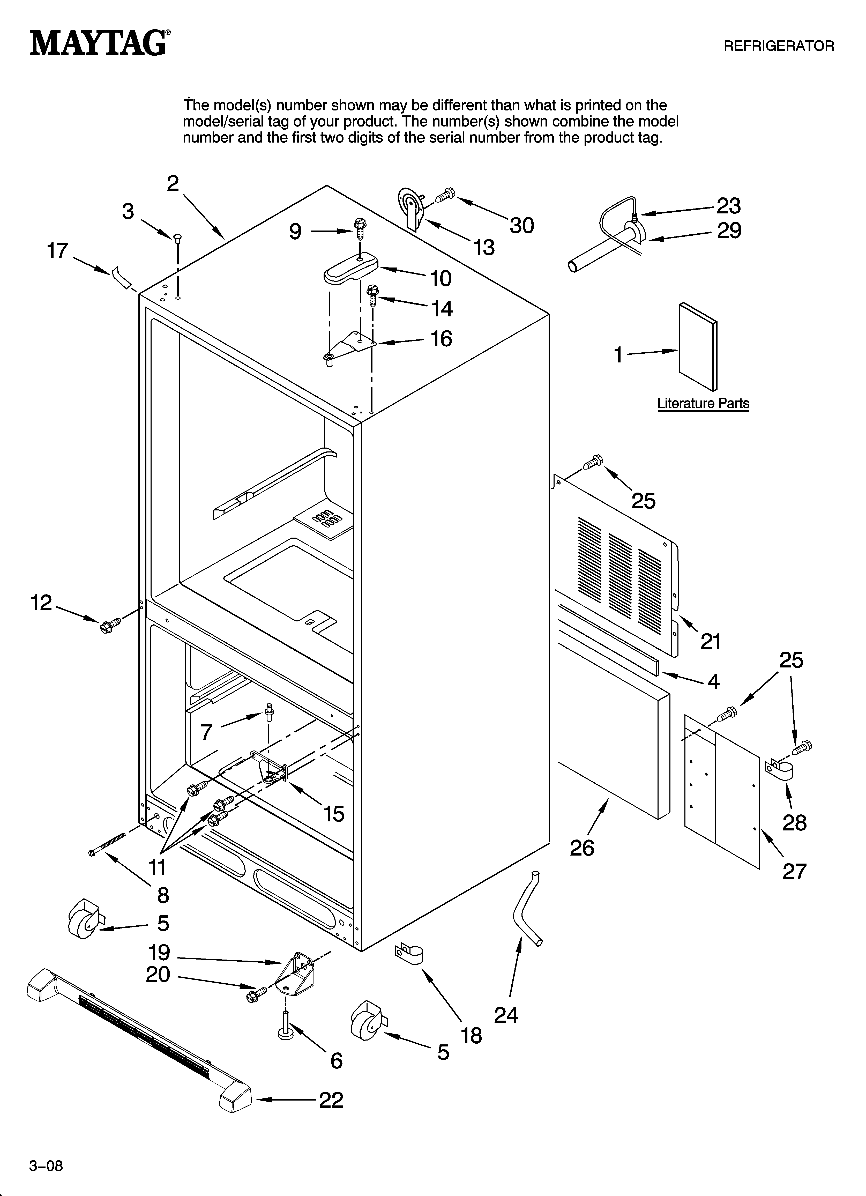 Maytag MBF2562HEB13 cabinet parts diagram
