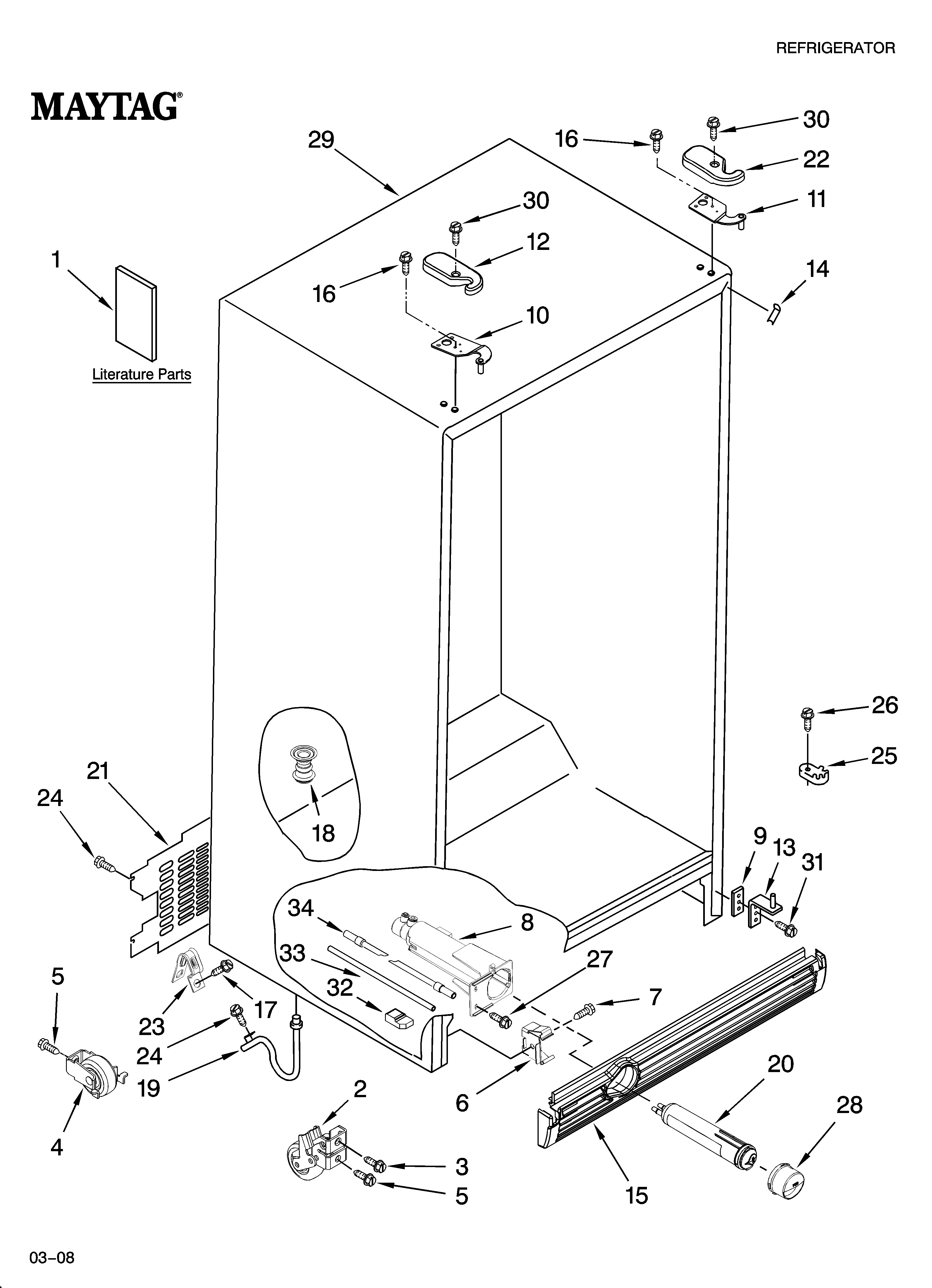 Maytag MSD2269KEB02 cabinet parts diagram
