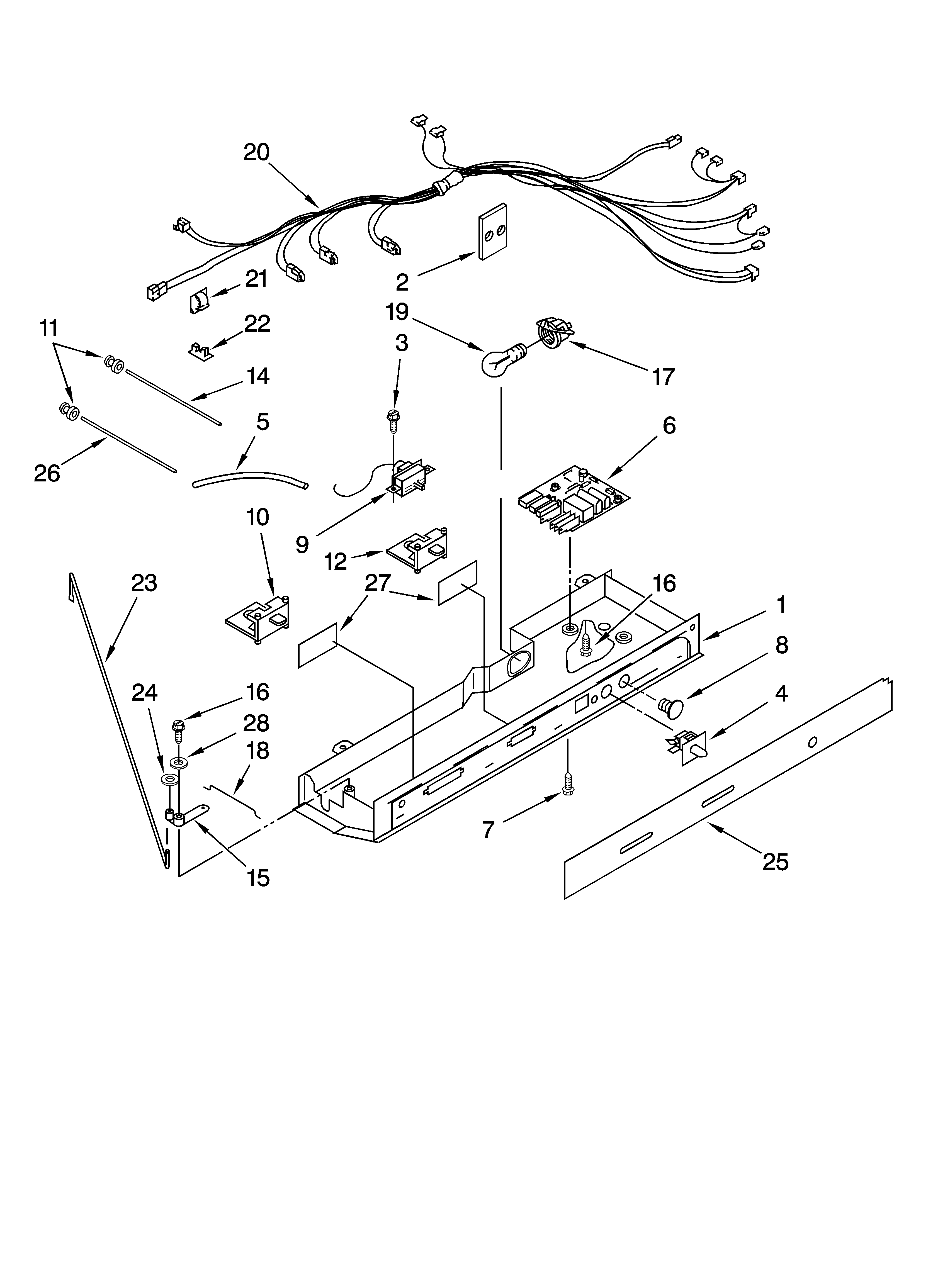 Maytag MSD2658KGW02 control parts diagram