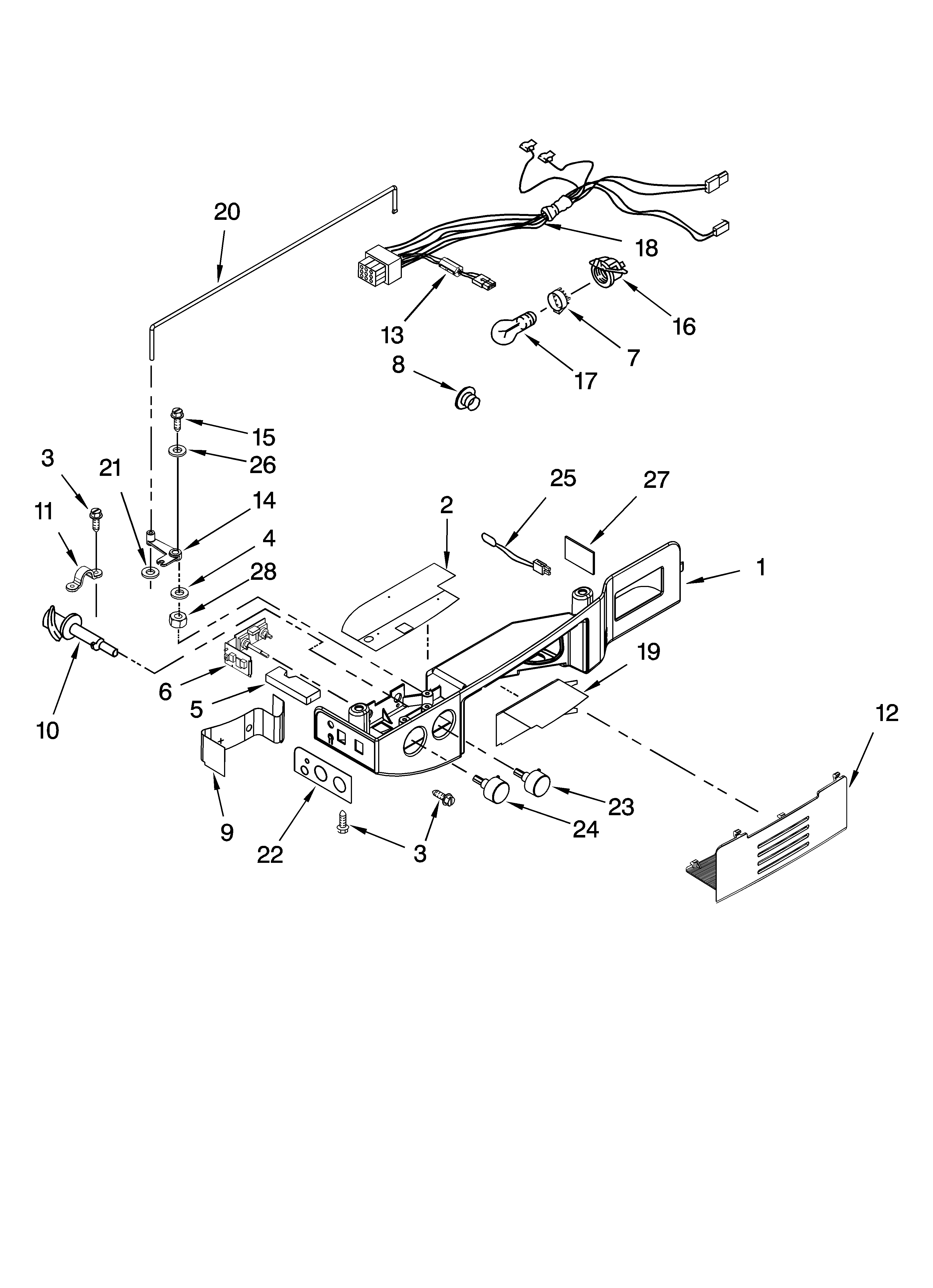 Whirlpool 7GS2SHEXPQ04 control parts diagram