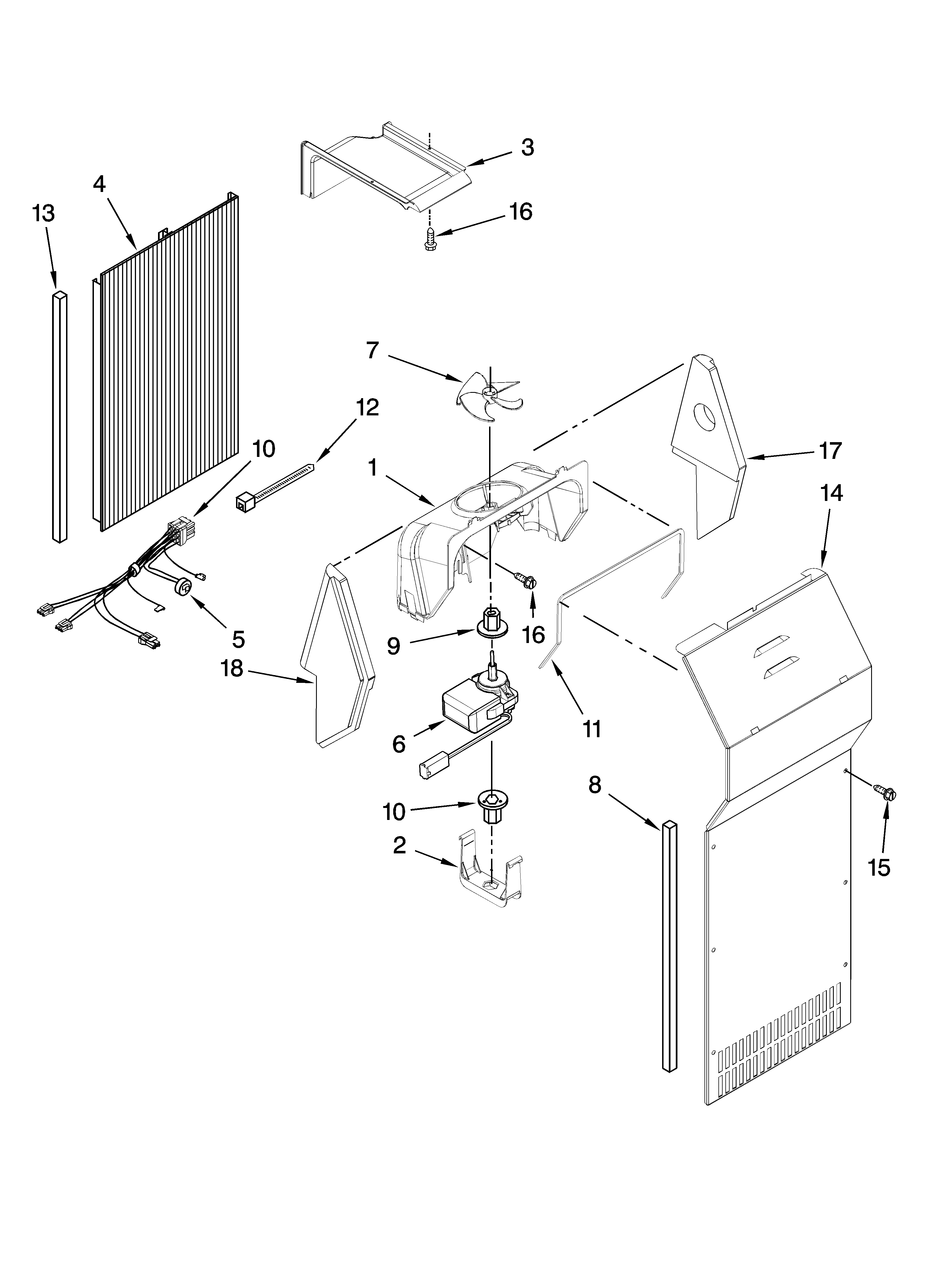 Whirlpool 7GS2SHEXPQ04 air flow parts, optional parts (not included) diagram