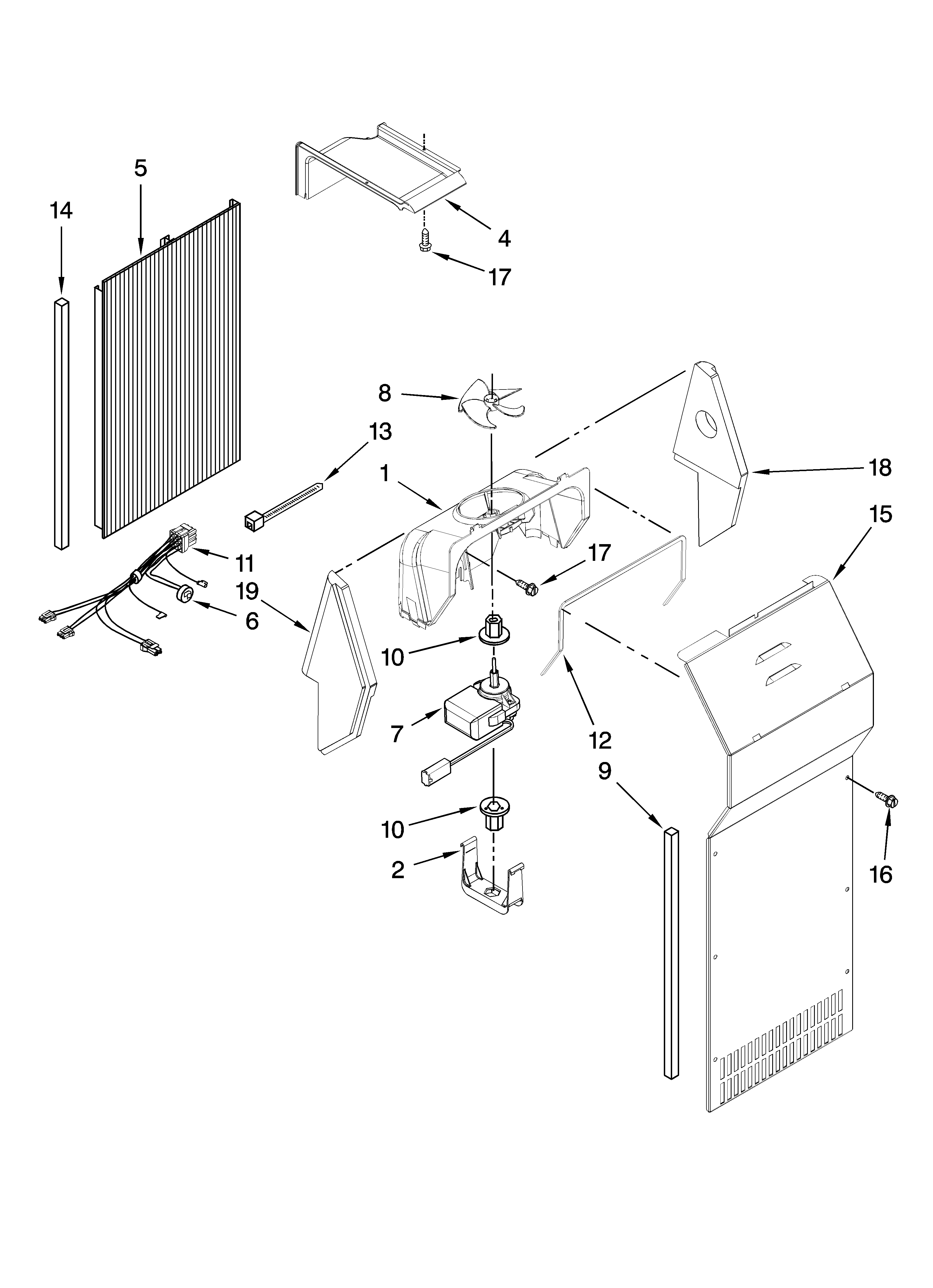 Whirlpool ED2JHAXTQ02 air flow parts, optional parts (not included) diagram