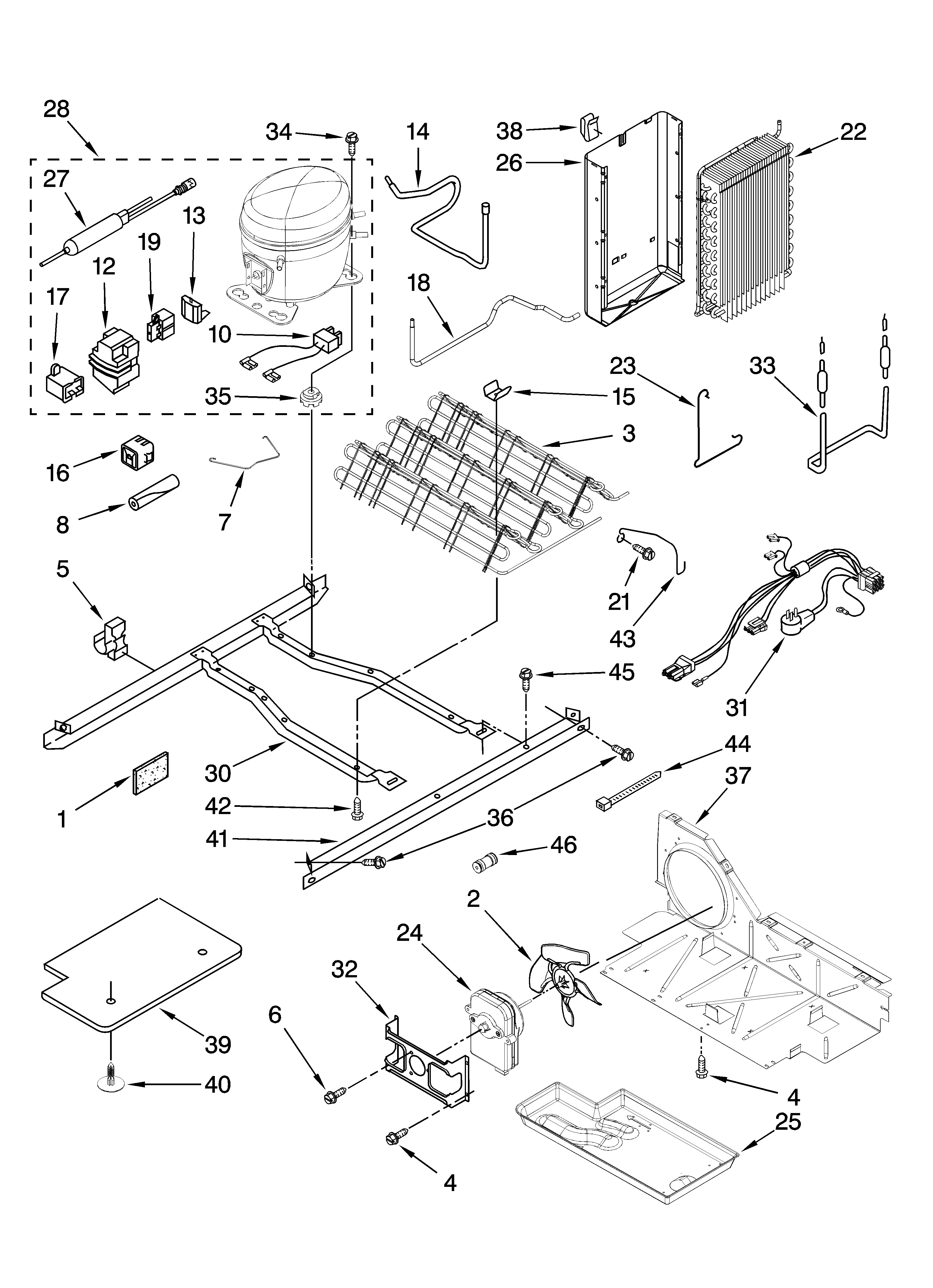 Whirlpool ED5NHGXVL00 unit parts diagram