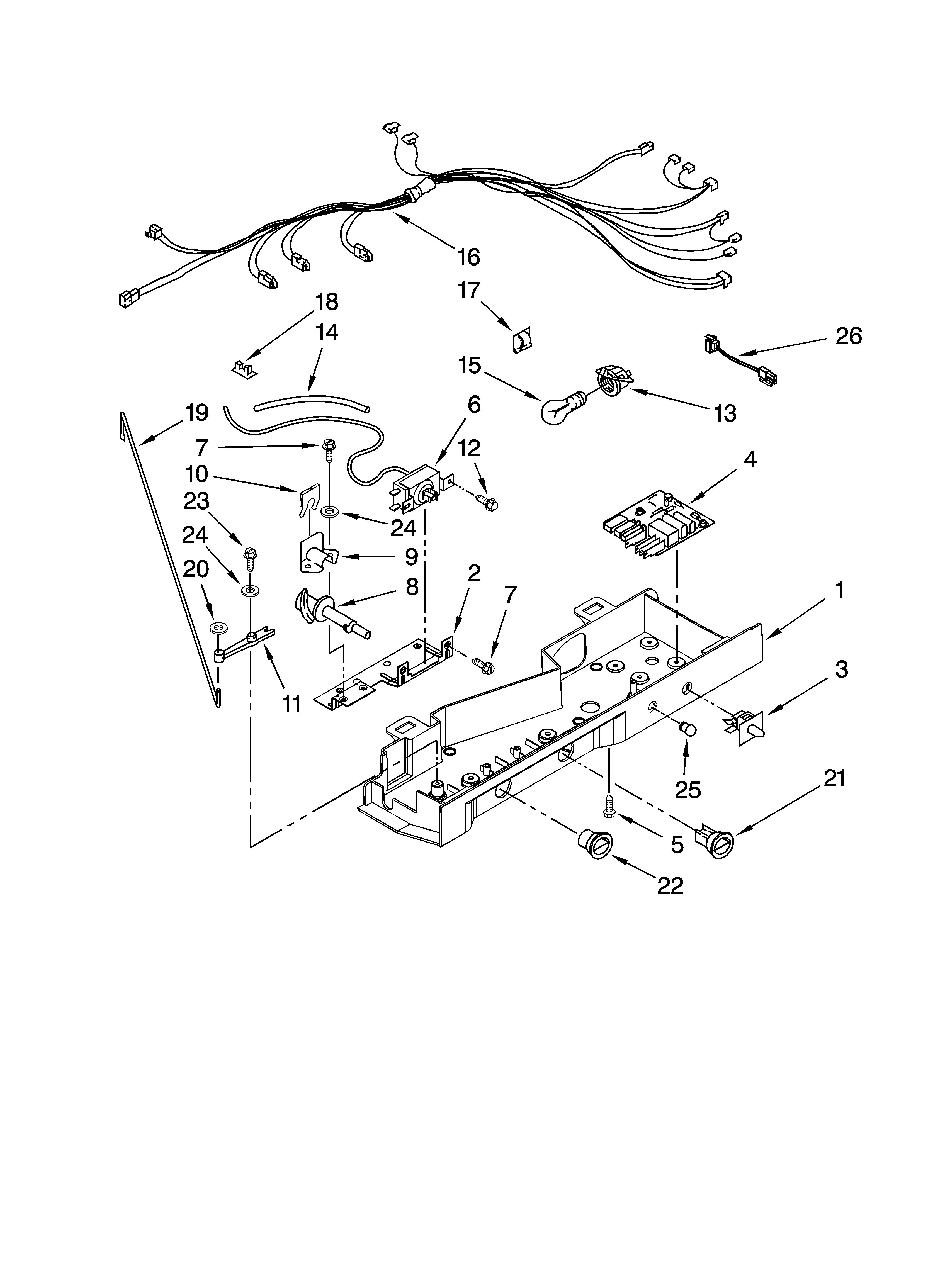 Whirlpool ED5NHGXVL00 control parts diagram
