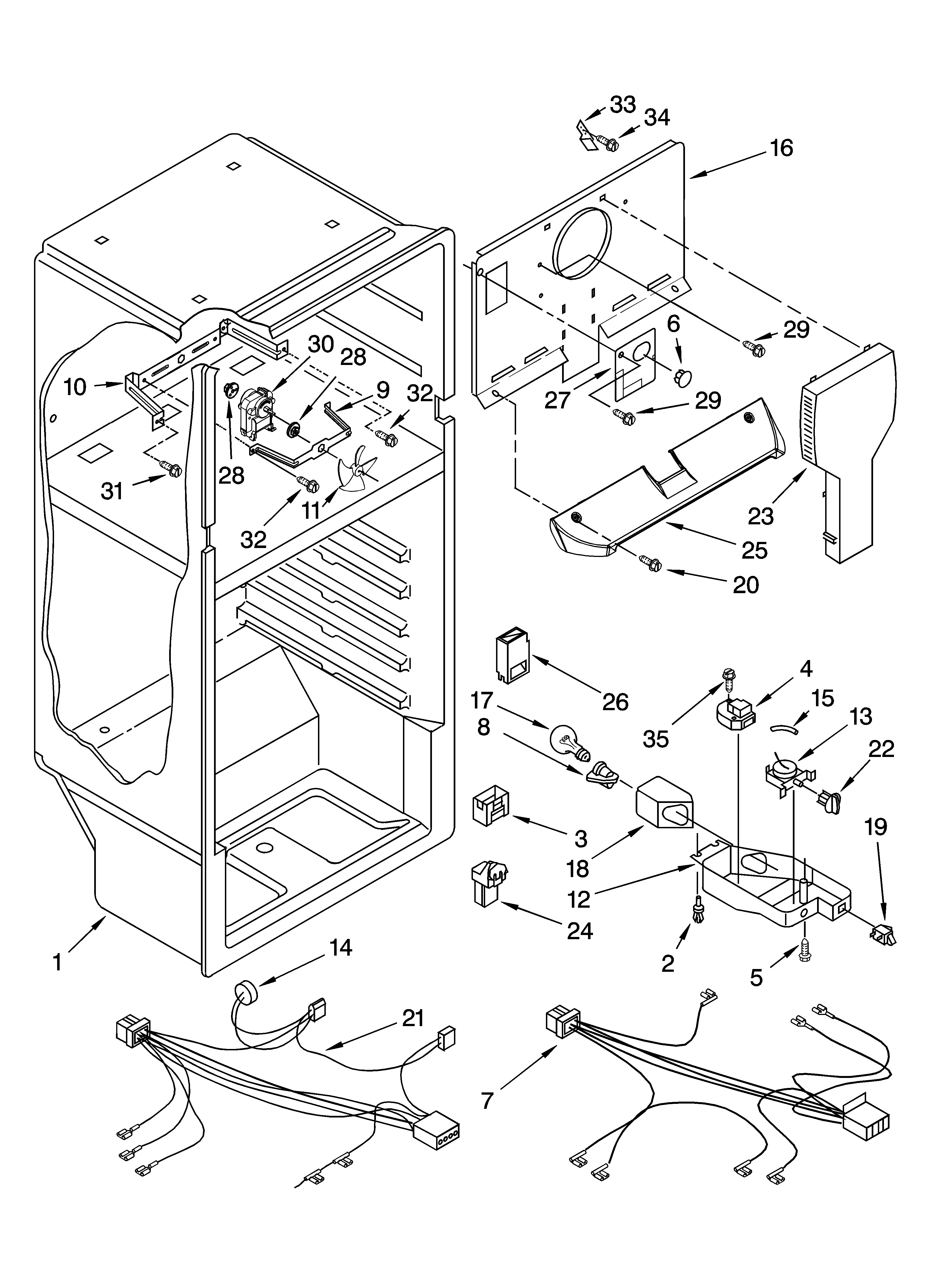 Whirlpool ET4WVLXVQ00 liner parts diagram