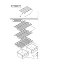 Whirlpool ET4WVLXVQ00 shelf parts, optional parts diagram