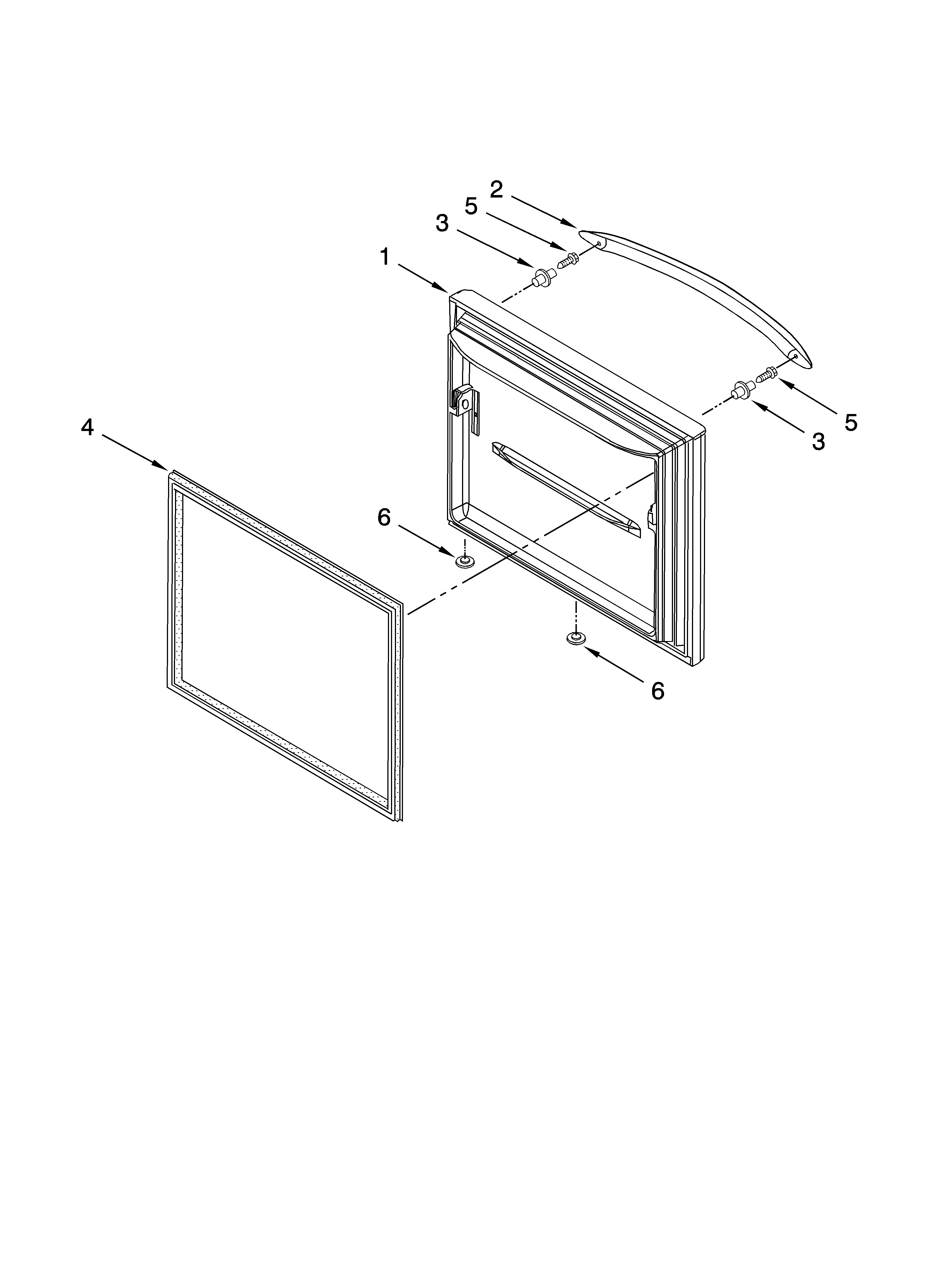 Whirlpool GB2SHTXTT01 freezer door parts diagram
