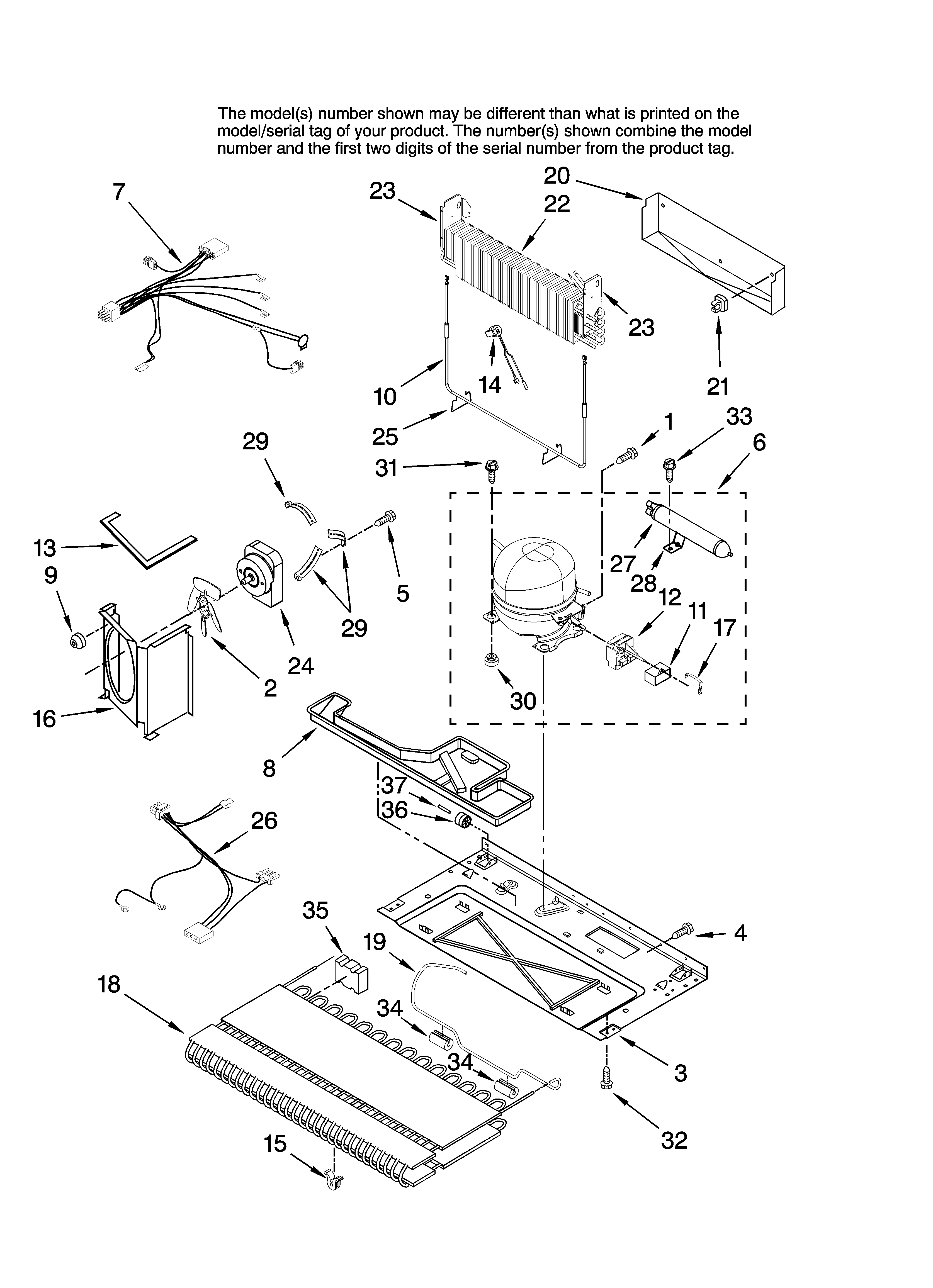 Whirlpool GB9SHKXMQ02 unit parts diagram