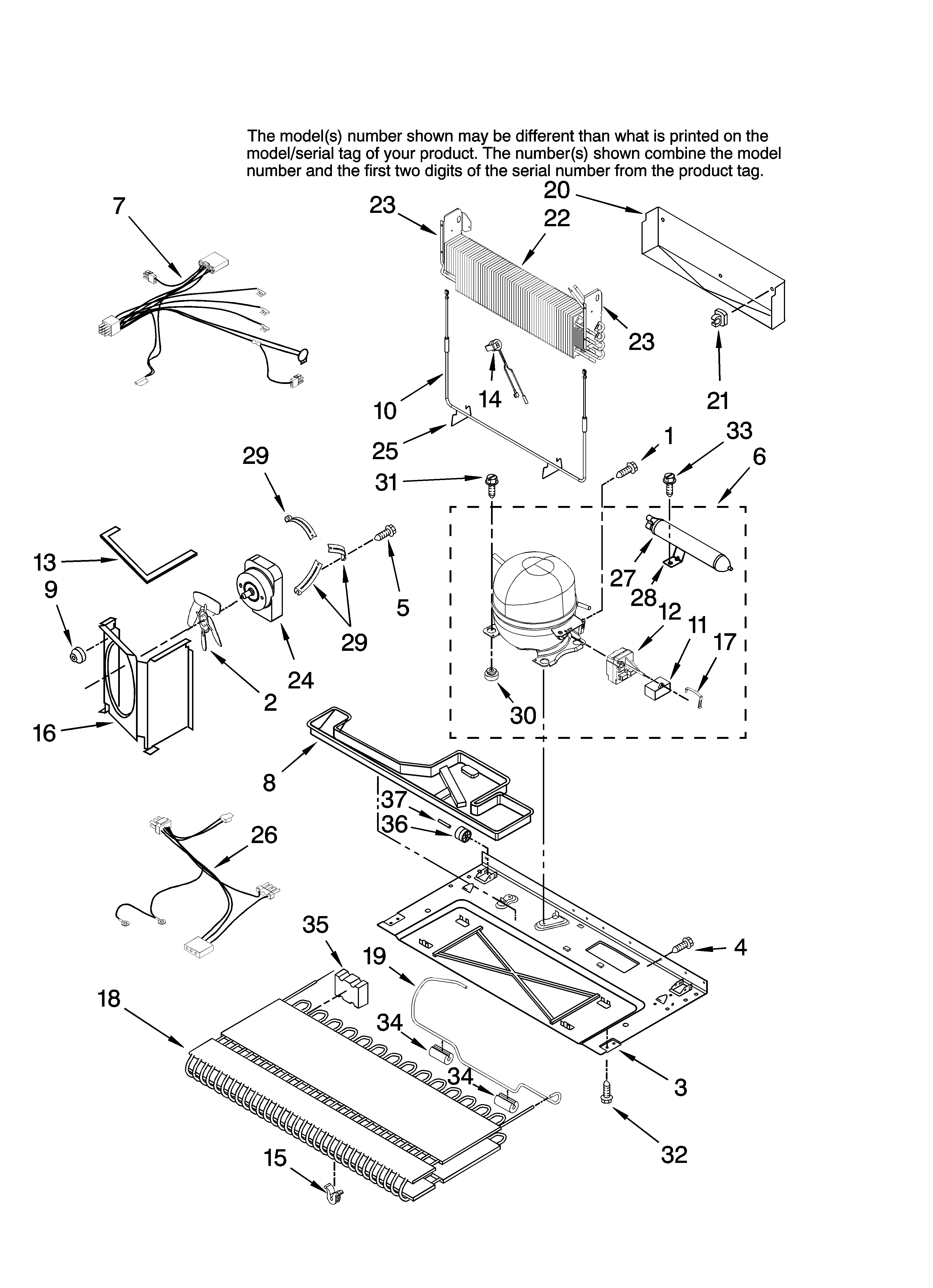 Whirlpool GB9SHKXMQ03 unit parts diagram