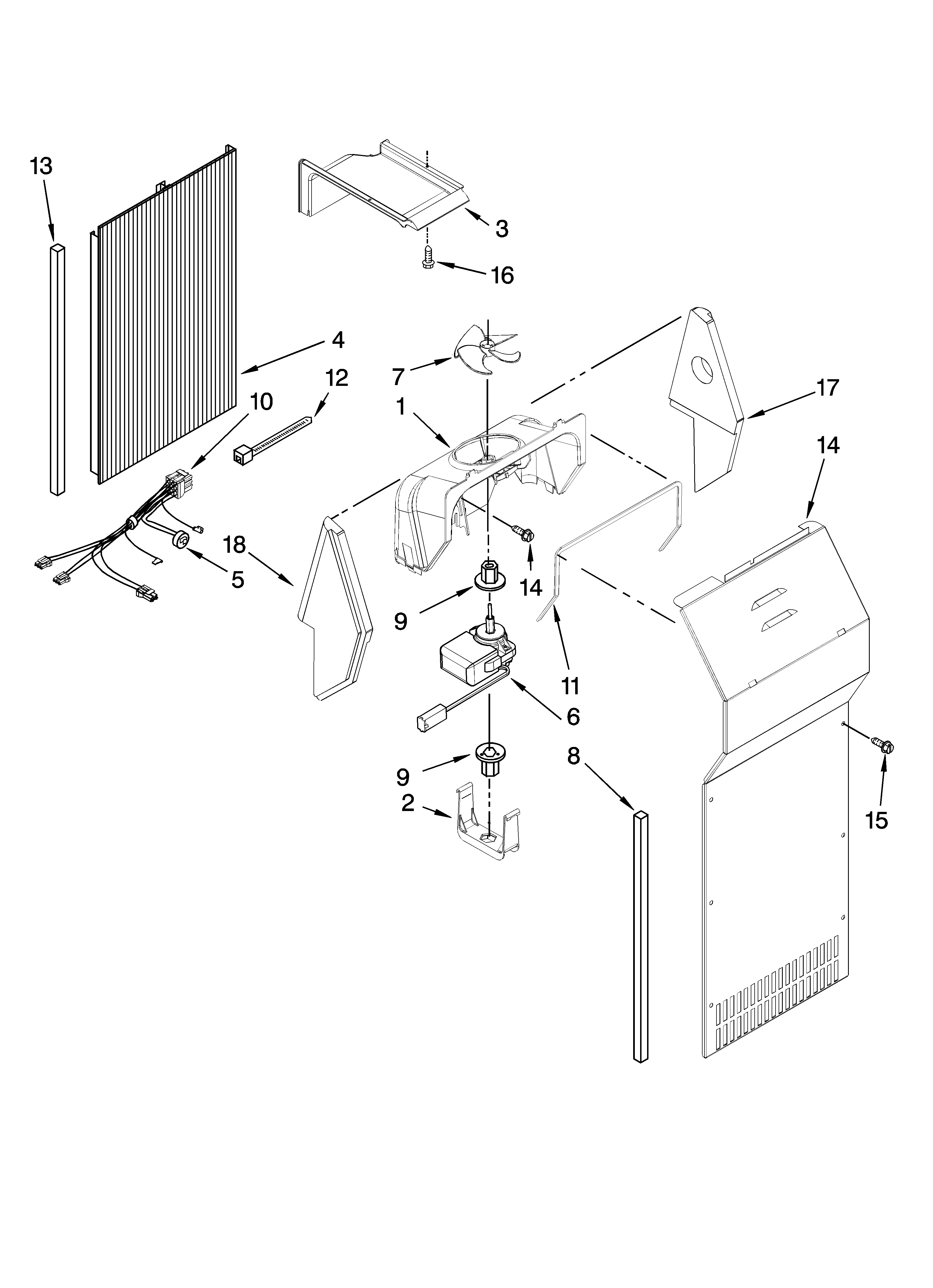 Whirlpool GD5YHAXTQ02 air flow parts diagram