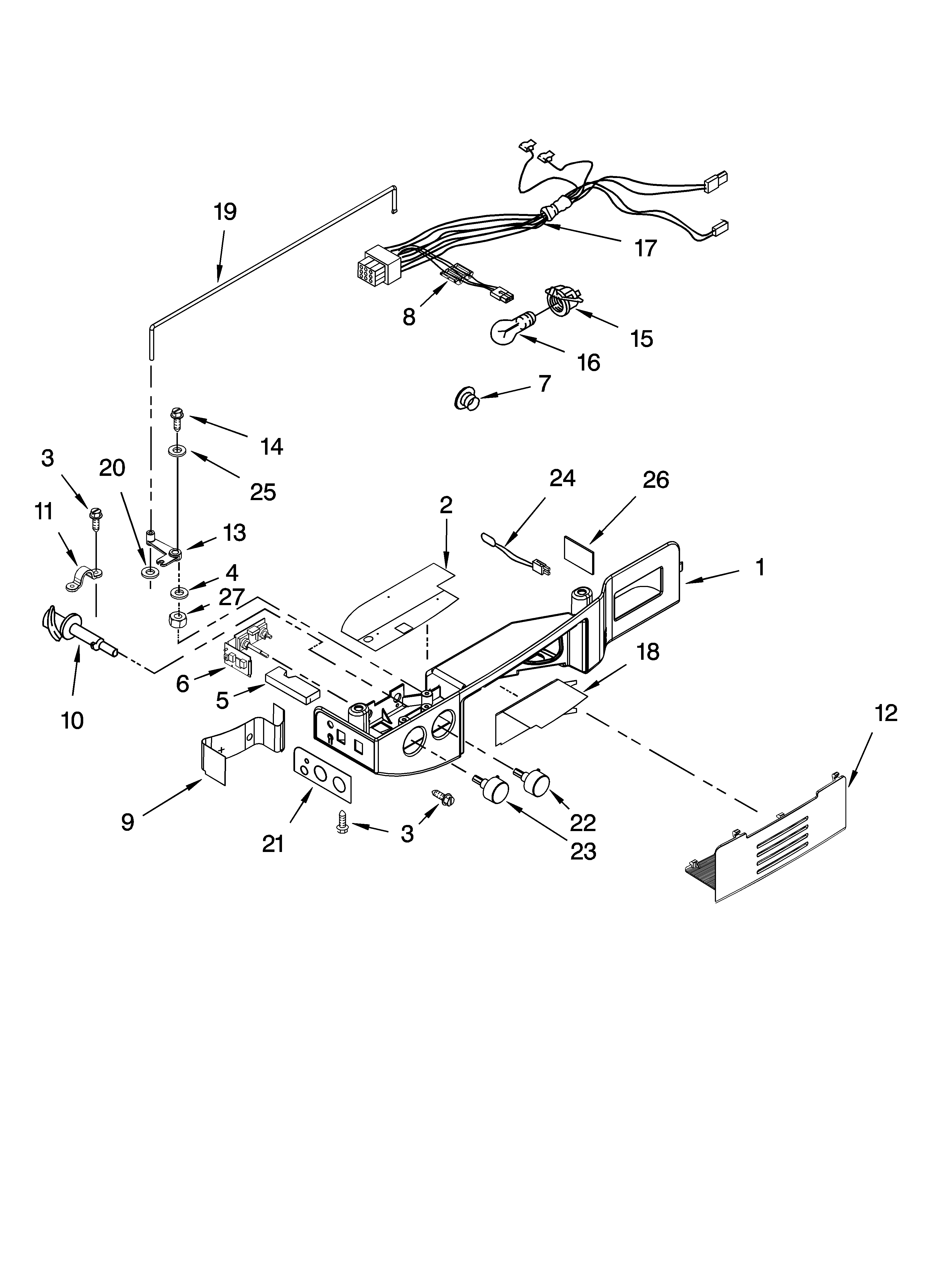 Whirlpool GS2SHAXSQ03 control parts diagram