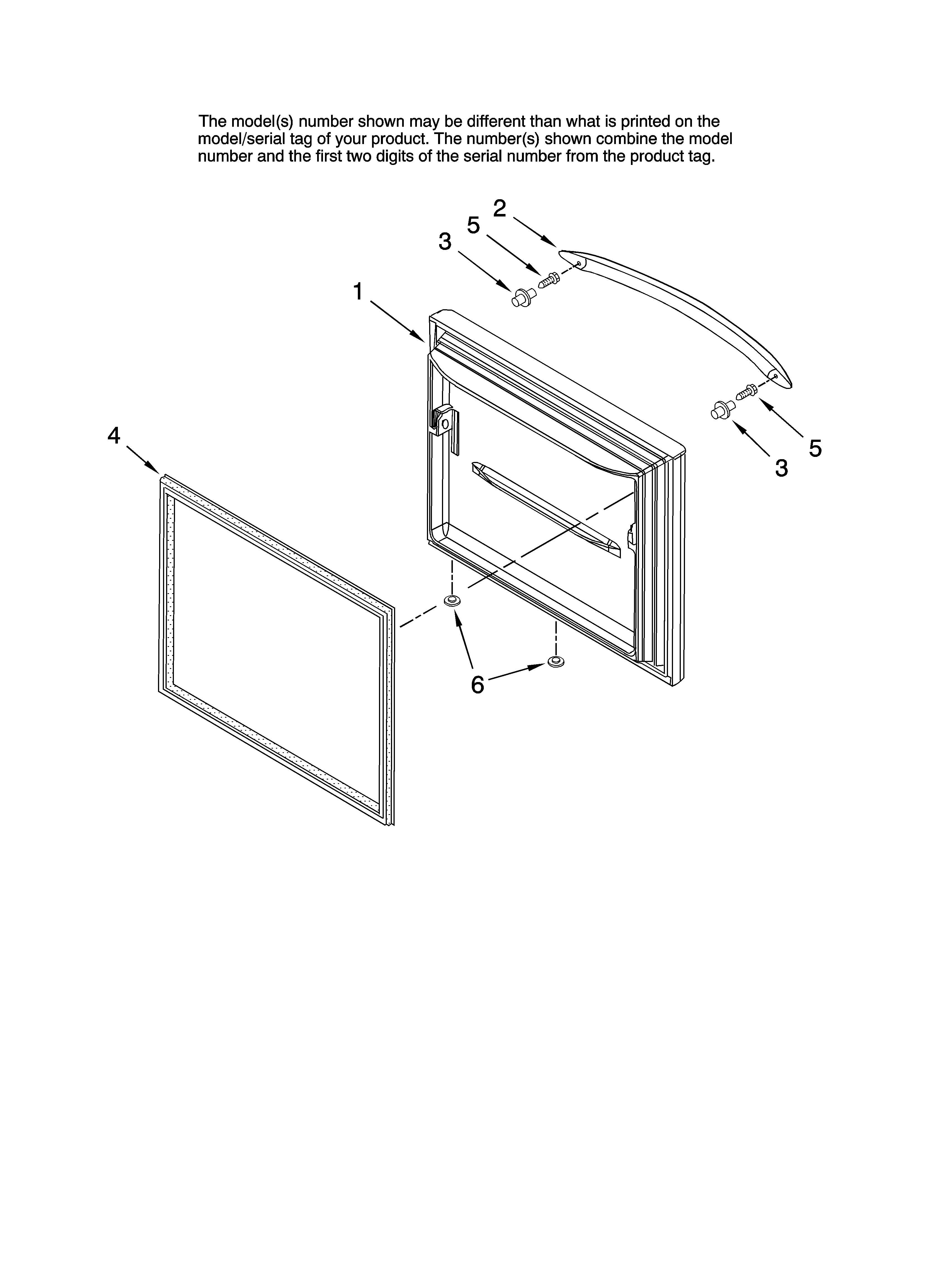 Whirlpool GX5SHTXTB01 freezer door parts diagram