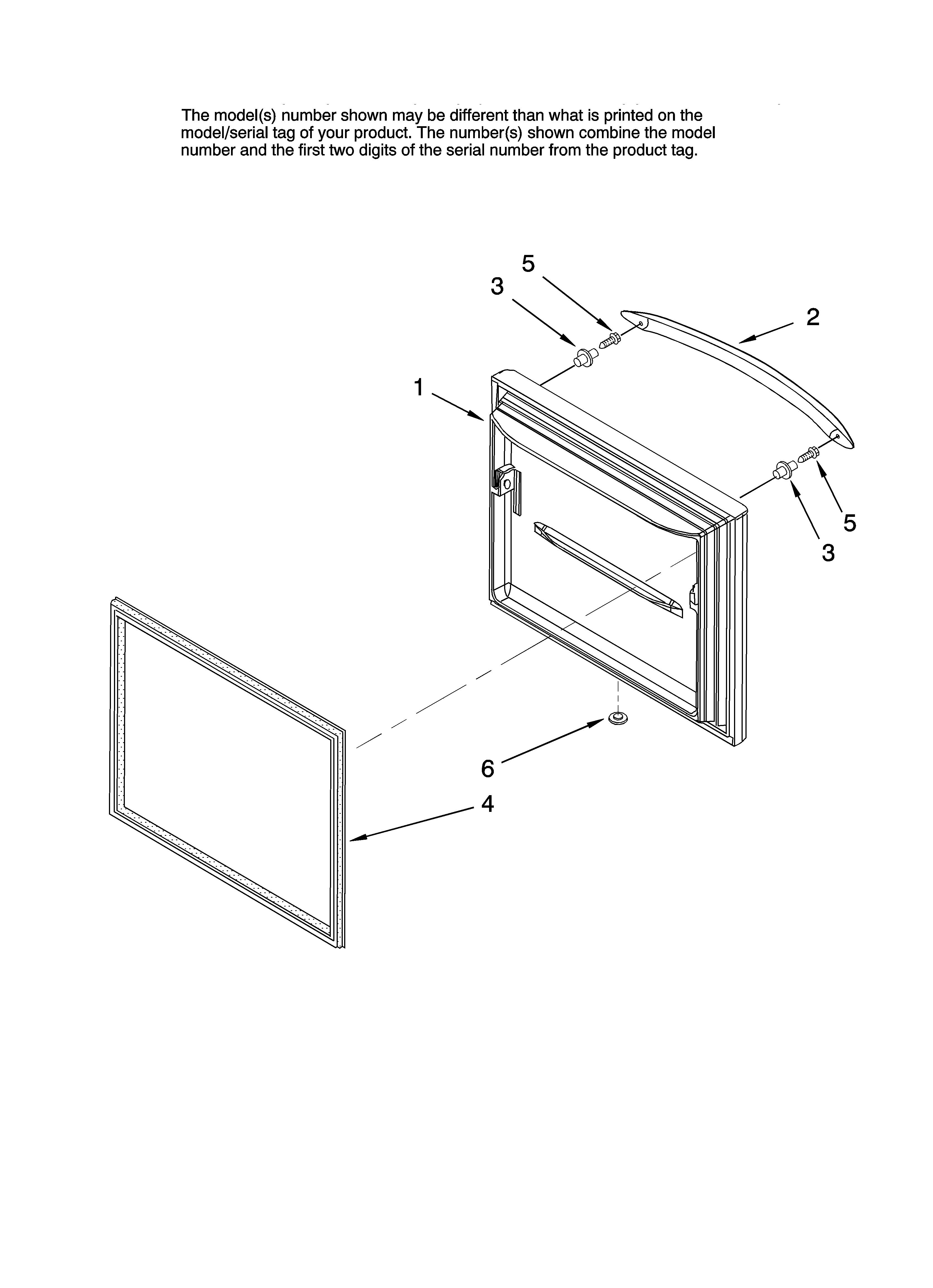 KitchenAid KBRS22ETBL01 freezer door parts diagram