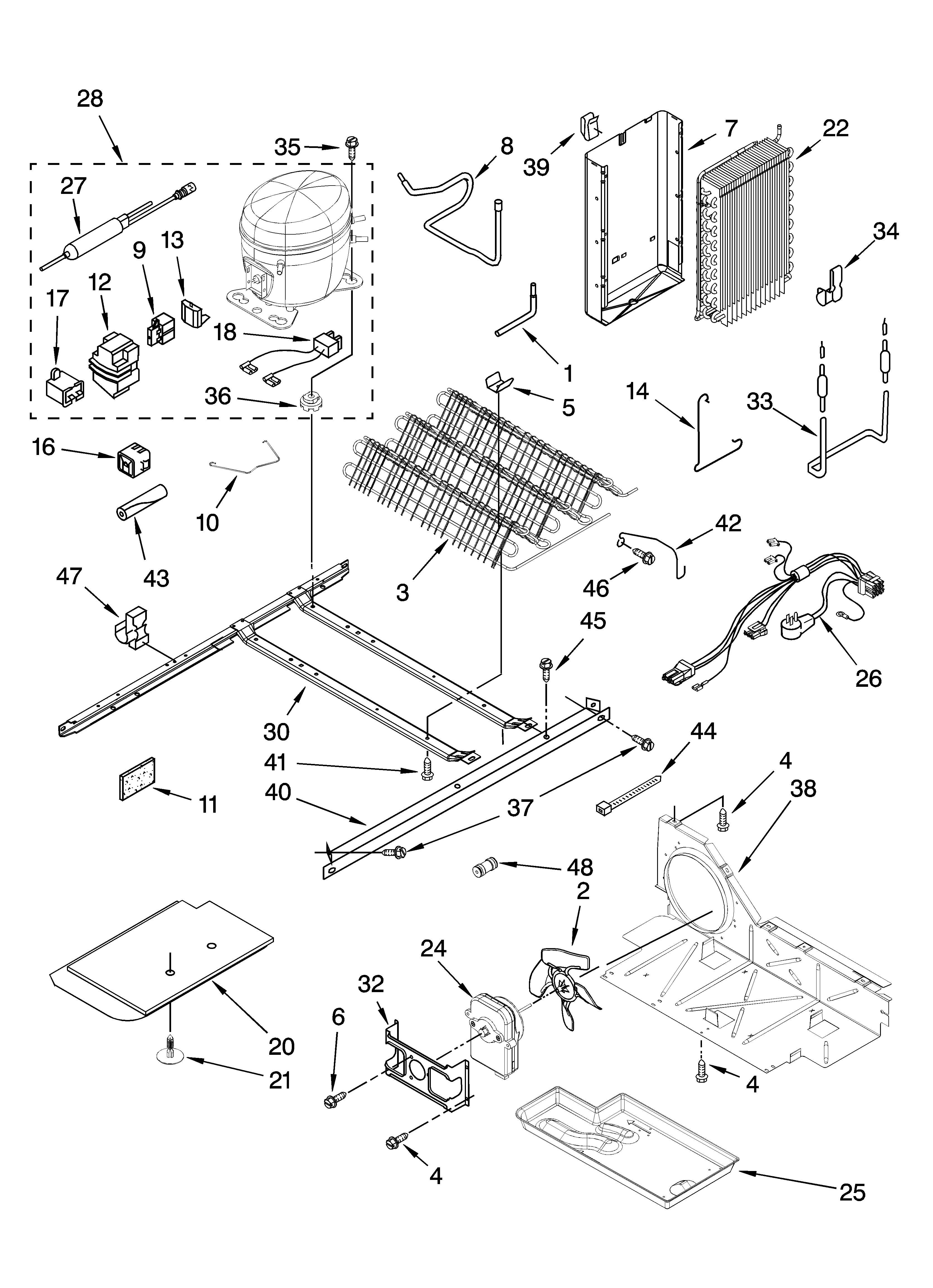 KitchenAid KSRG22FTWH02 unit parts diagram