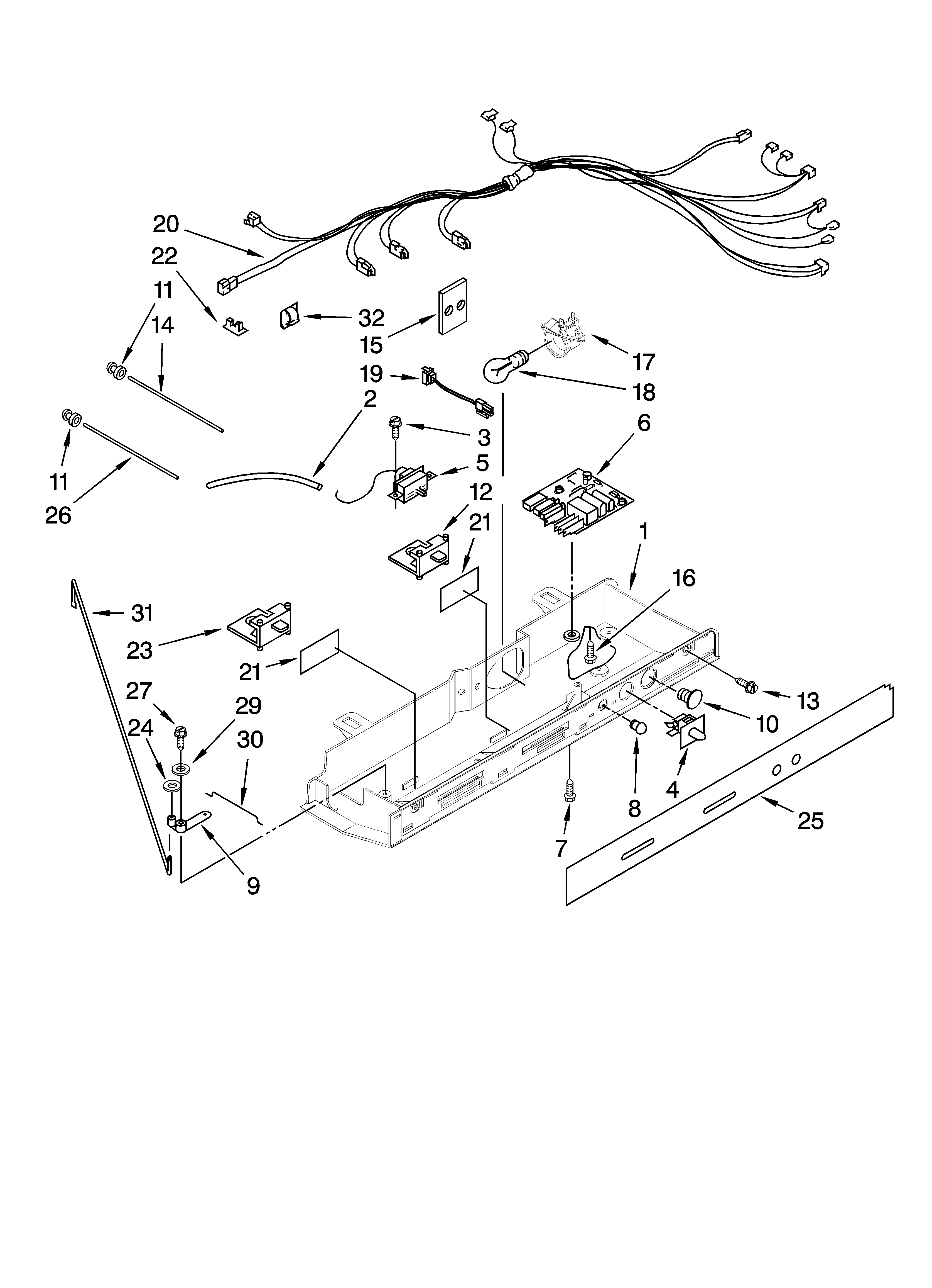 KitchenAid KSRG22FTWH02 control parts, optional parts (not included) diagram