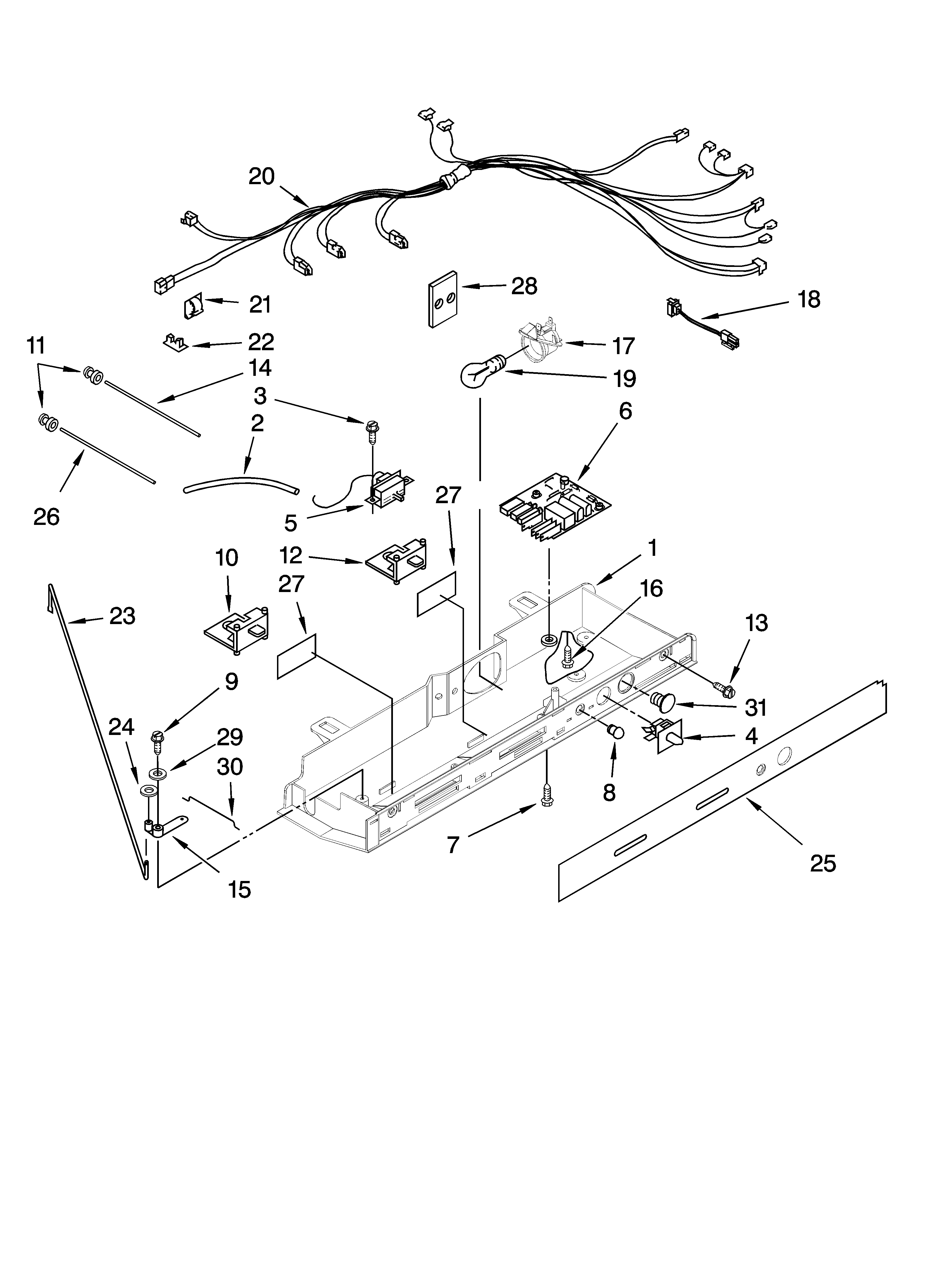 KitchenAid KSRG25FTST02 control parts diagram