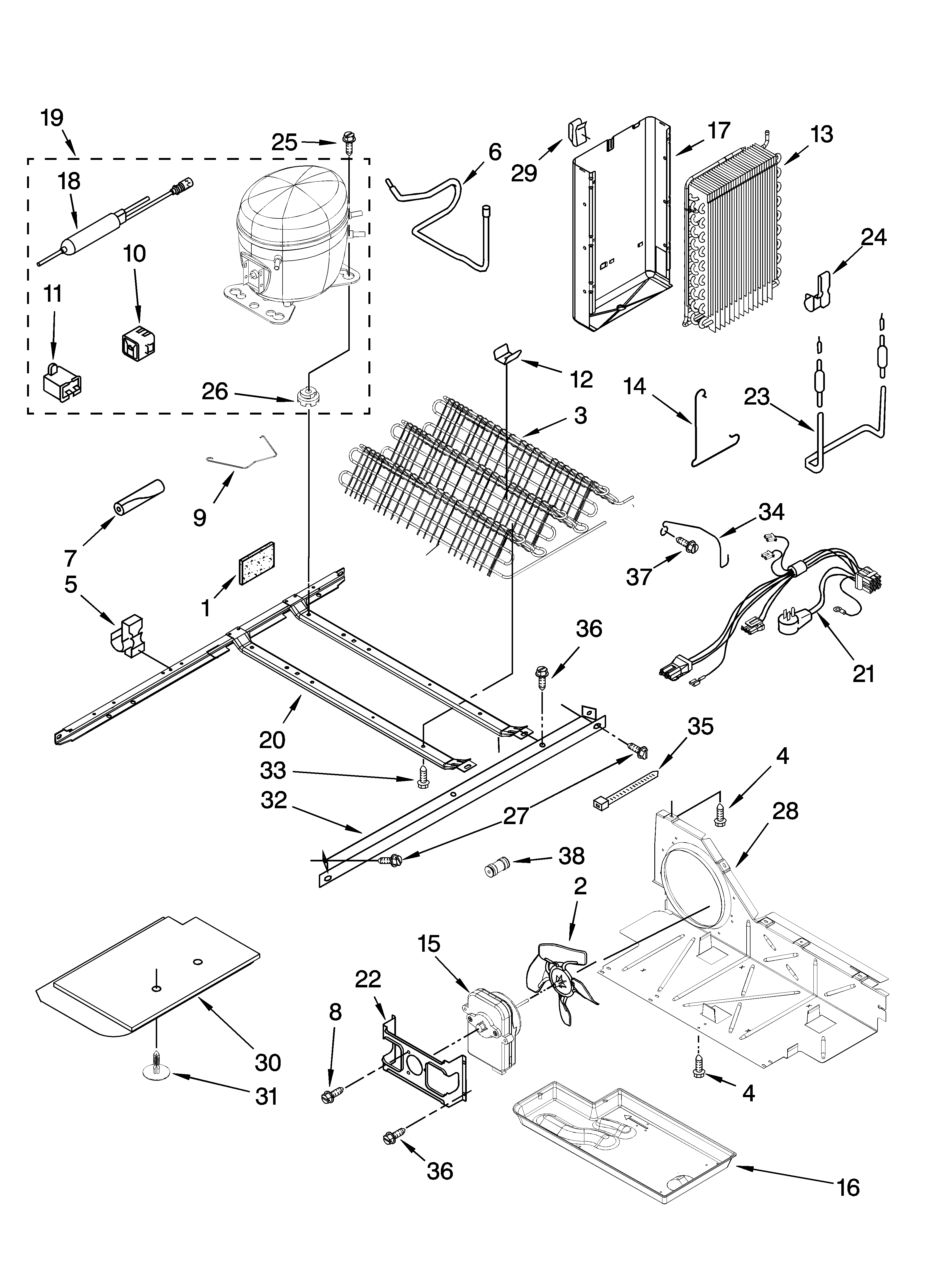 KitchenAid KSRG25FTST02 unit parts diagram