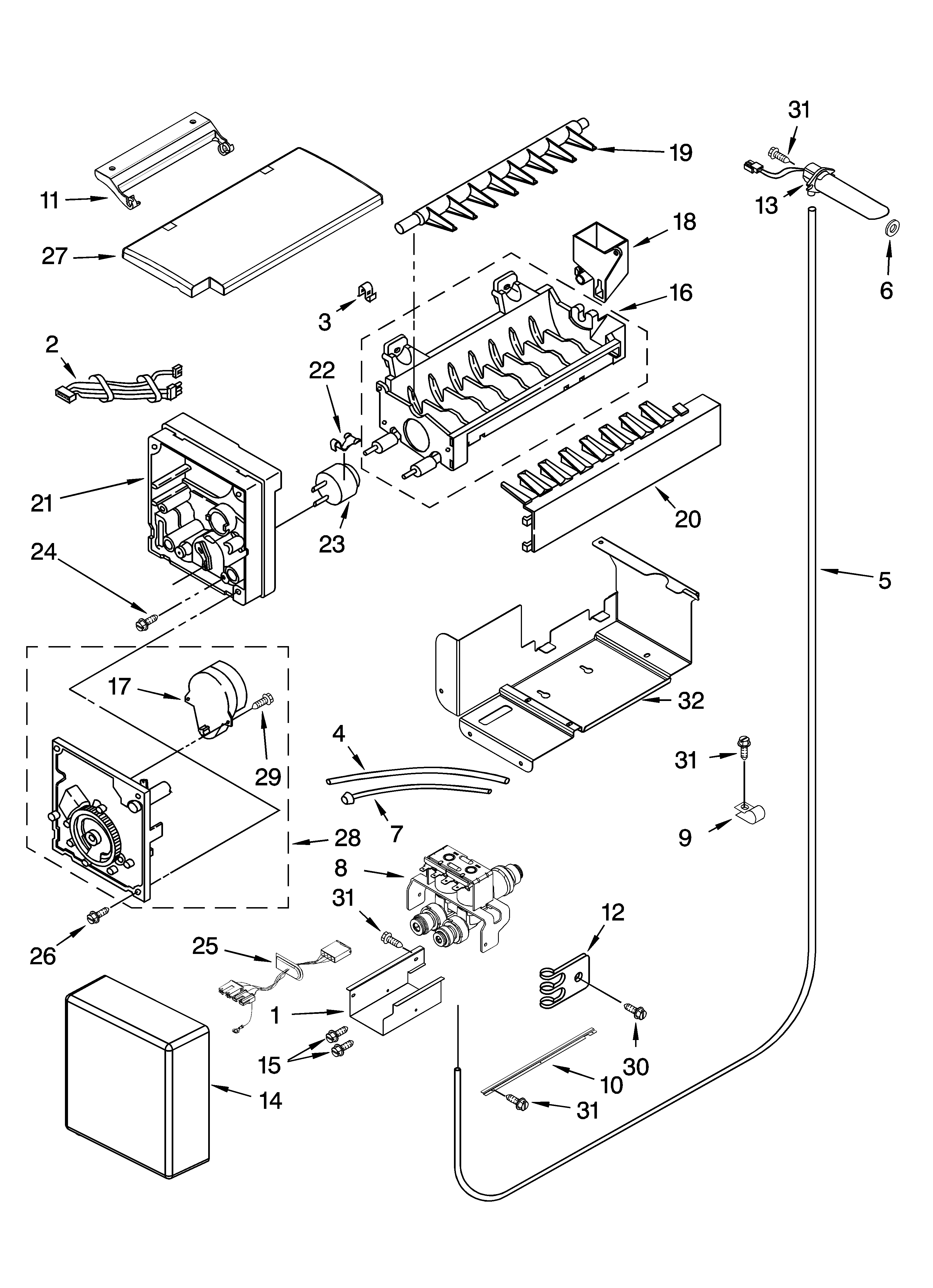 KitchenAid KSSC42QVS00 icemaker parts diagram