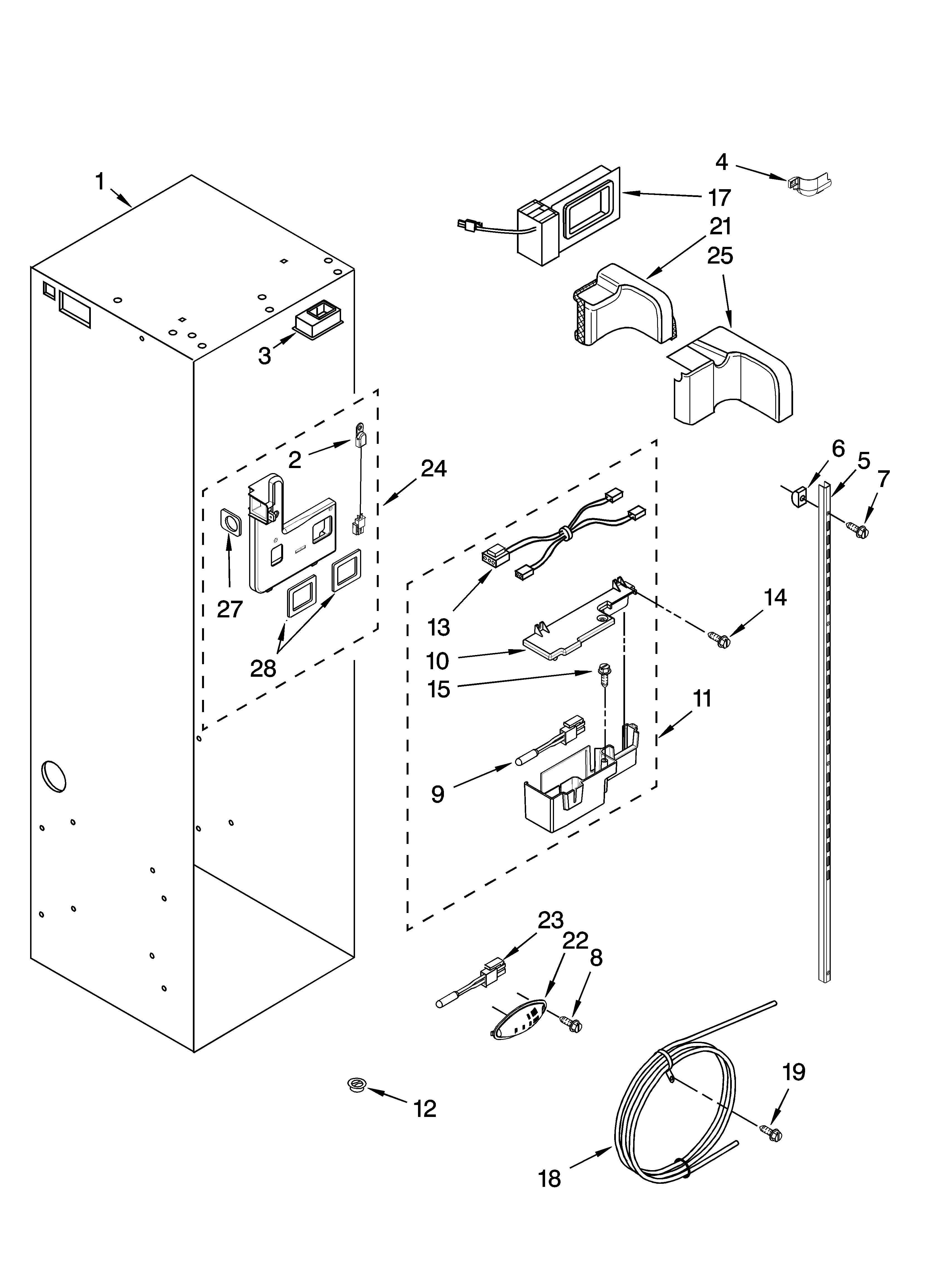 KitchenAid KSSC48QVS00 refrigerator liner parts diagram